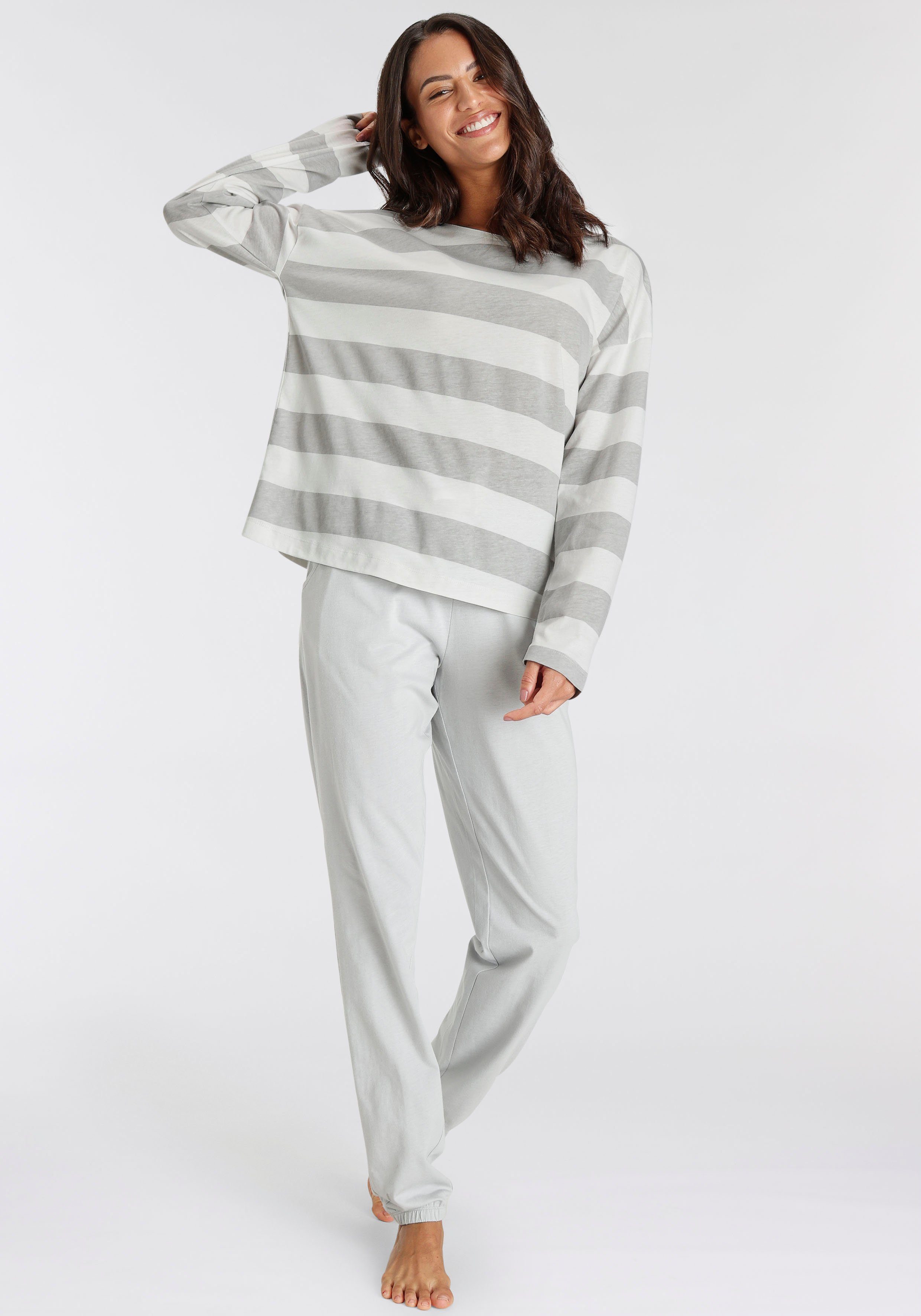 s.Oliver RED LABEL Beachwear Pyjama top in mooi streepdessin