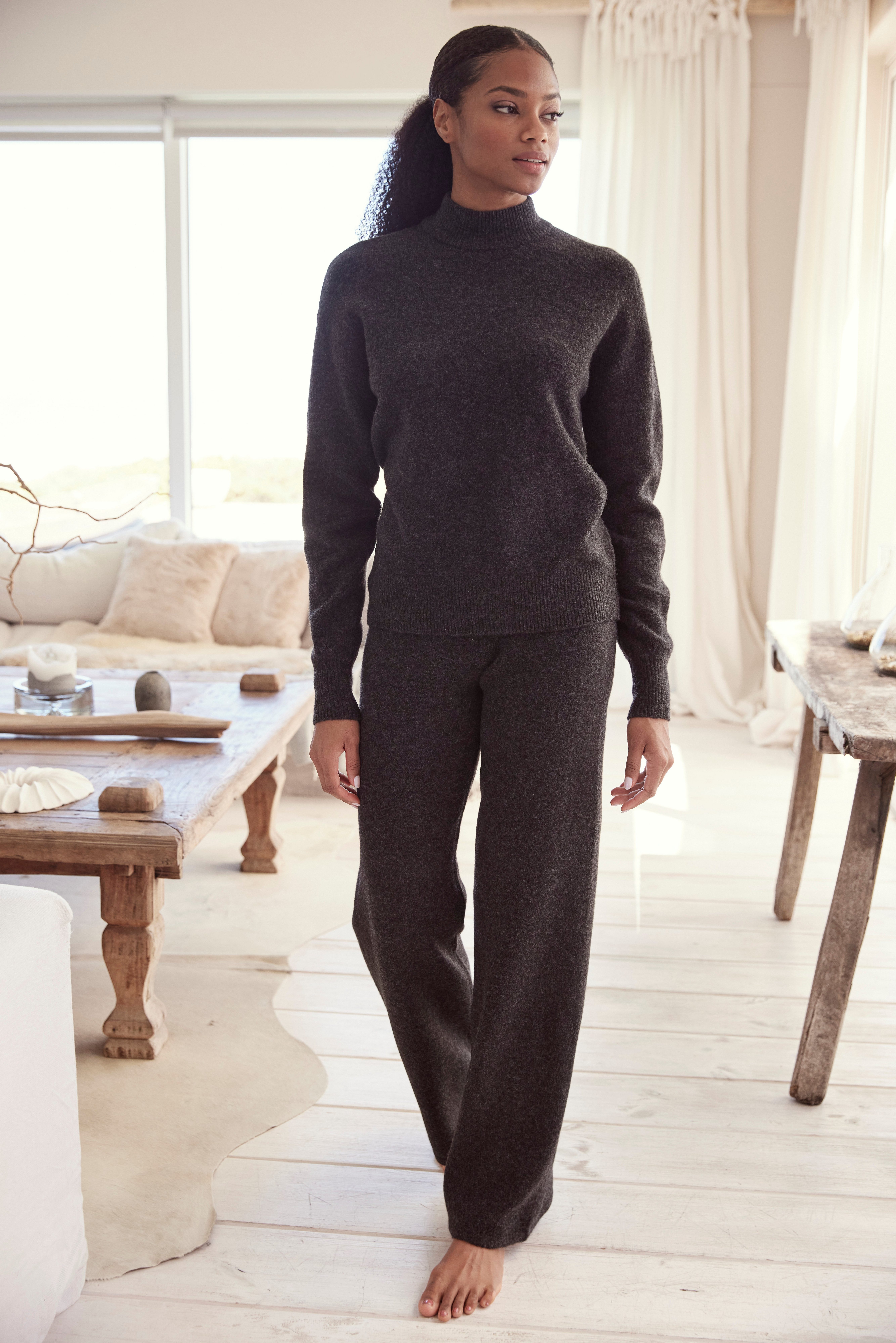 Lascana Tricotbroek -Loungebroek met ribboorden, loungewear