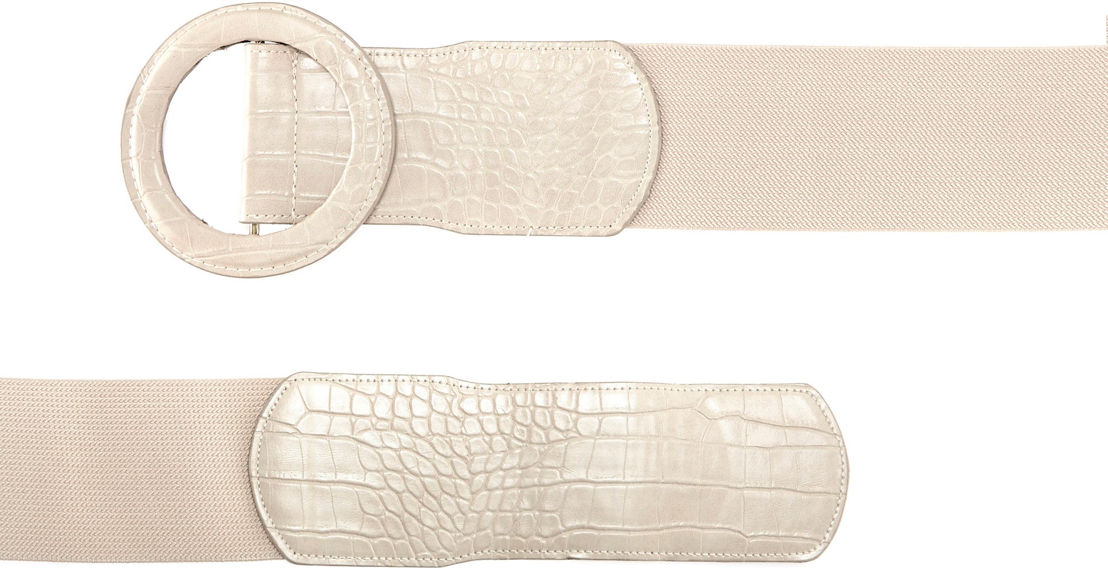 Lascana Tailleriem modieuze ringgesp, stretchriem, voor jurk & overall, buikriem