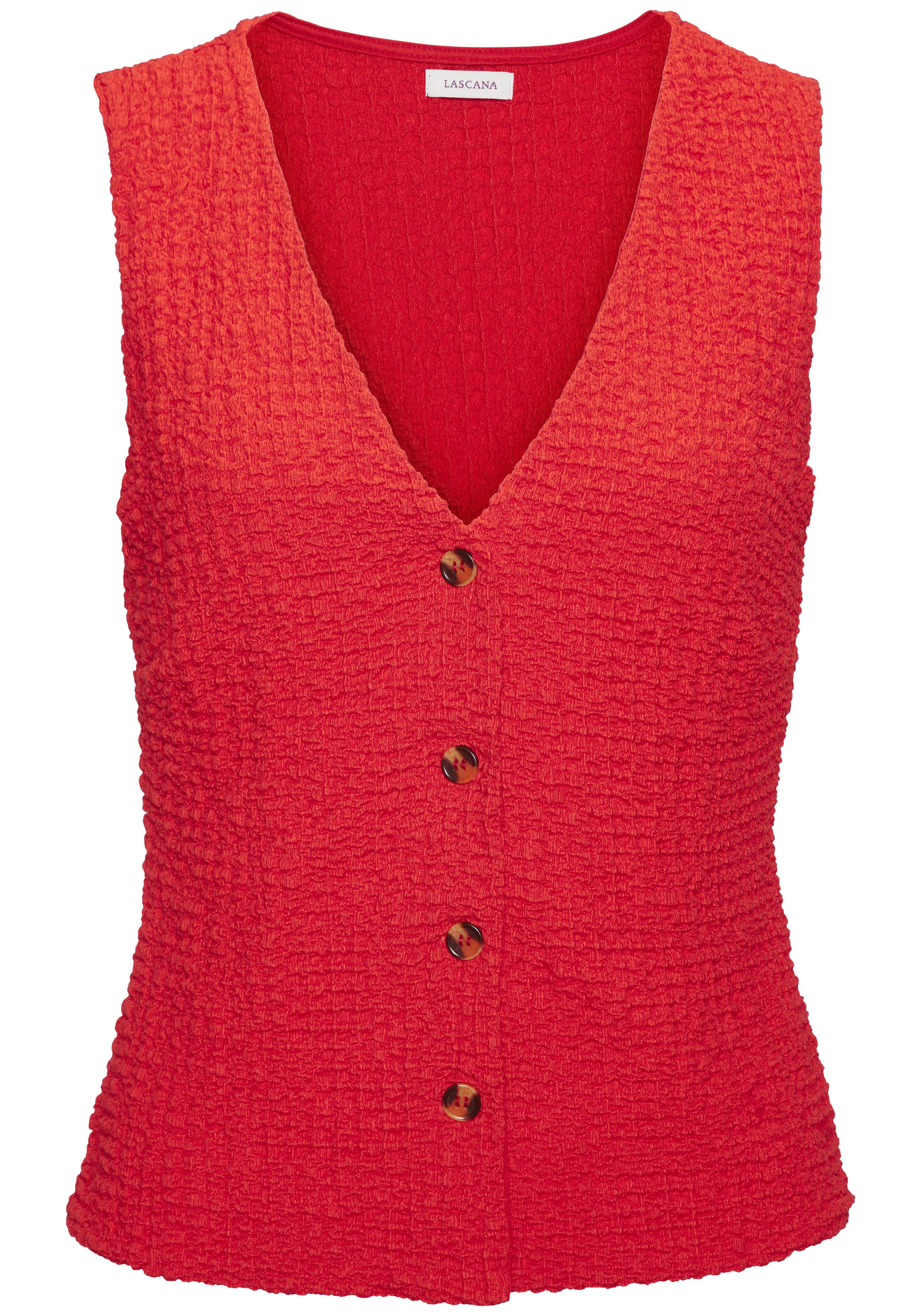 Lascana Gilet met v-halslijn, zakelijke vest, elegant, modieus
