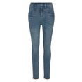 lascana high-waist jeans met modieuze band blauw