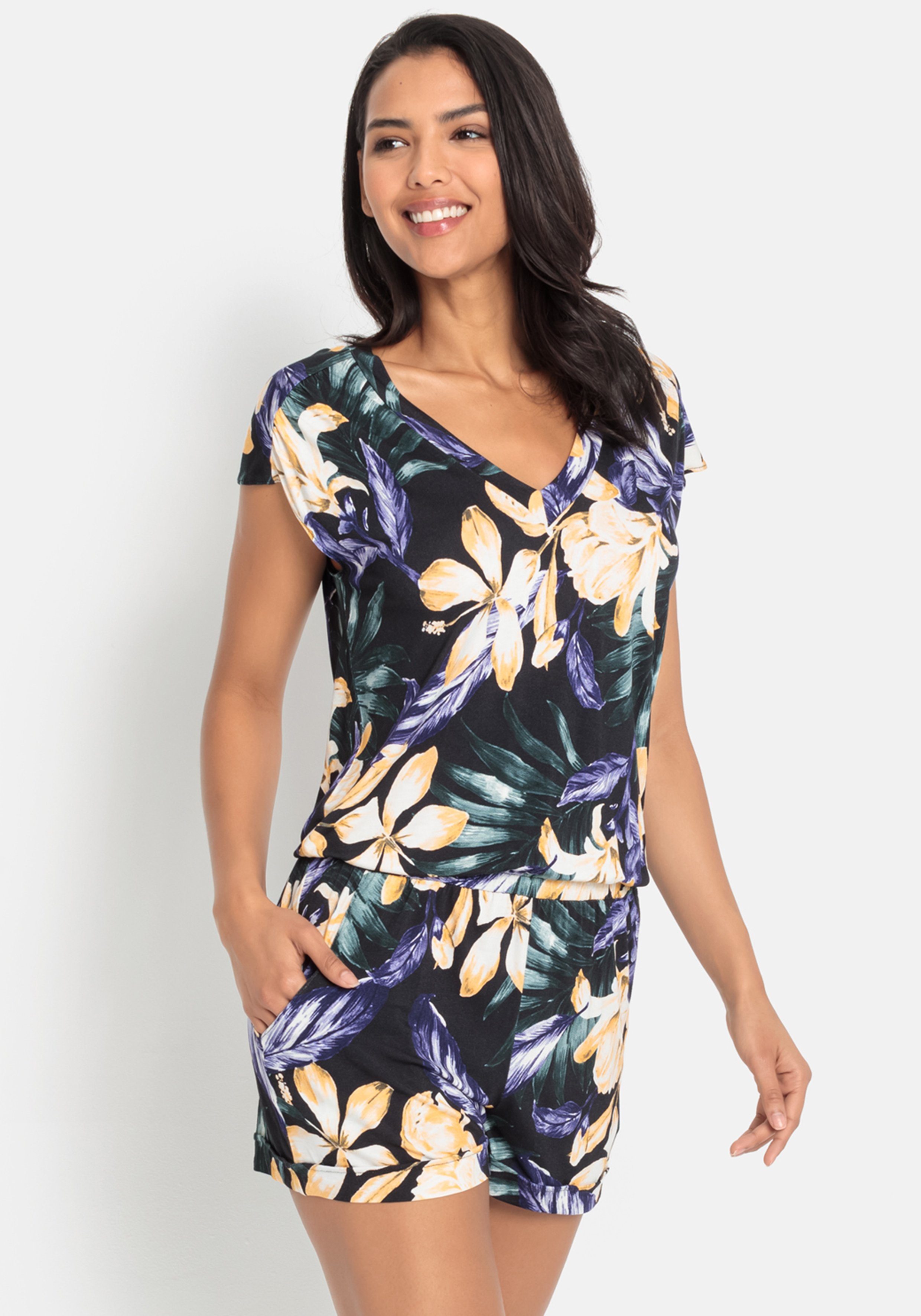 Lascana Korte jumpsuit met print all-over