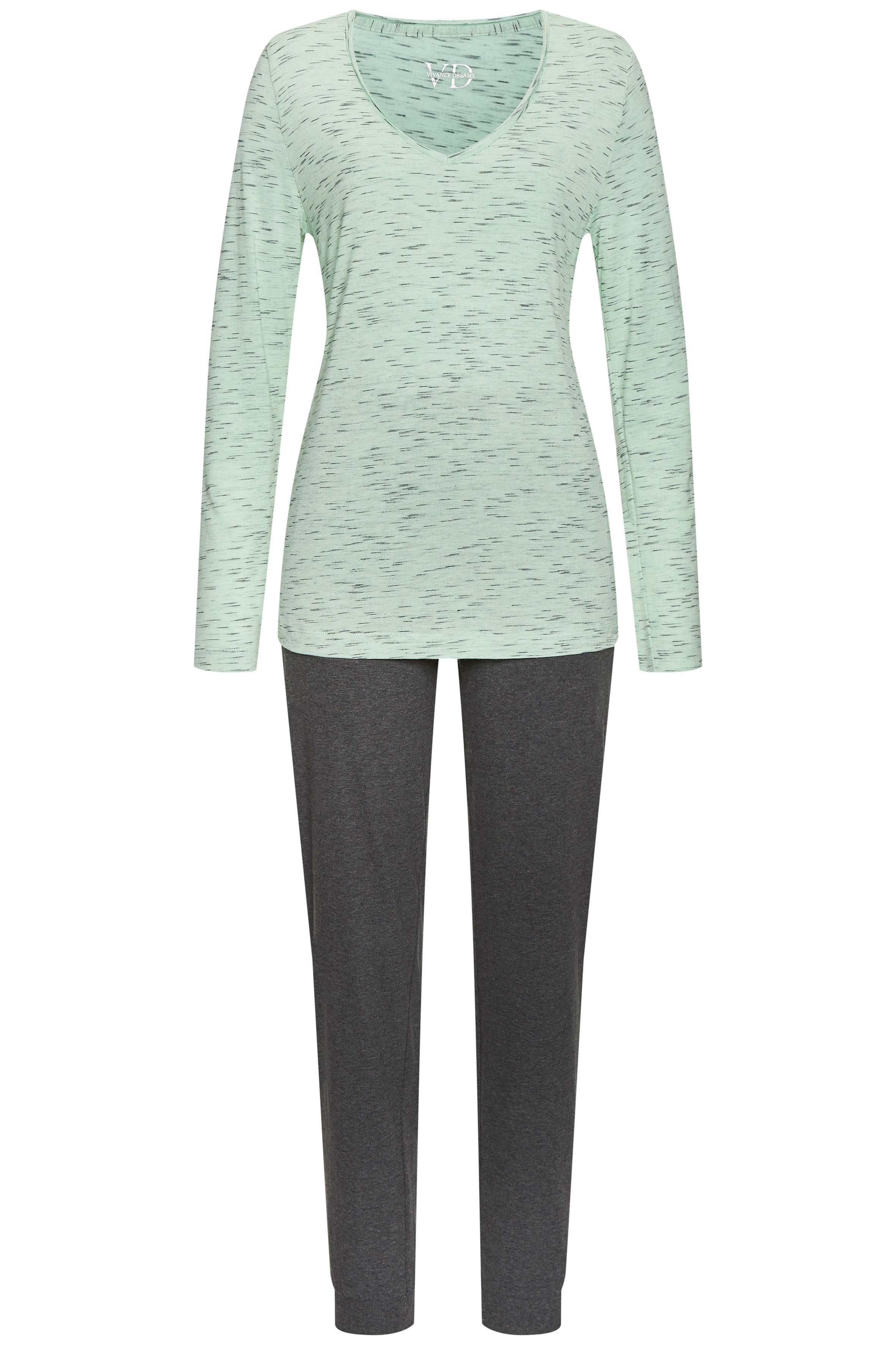 Vivance Dreams Pyjama Mooie melange-effect (2-delig)