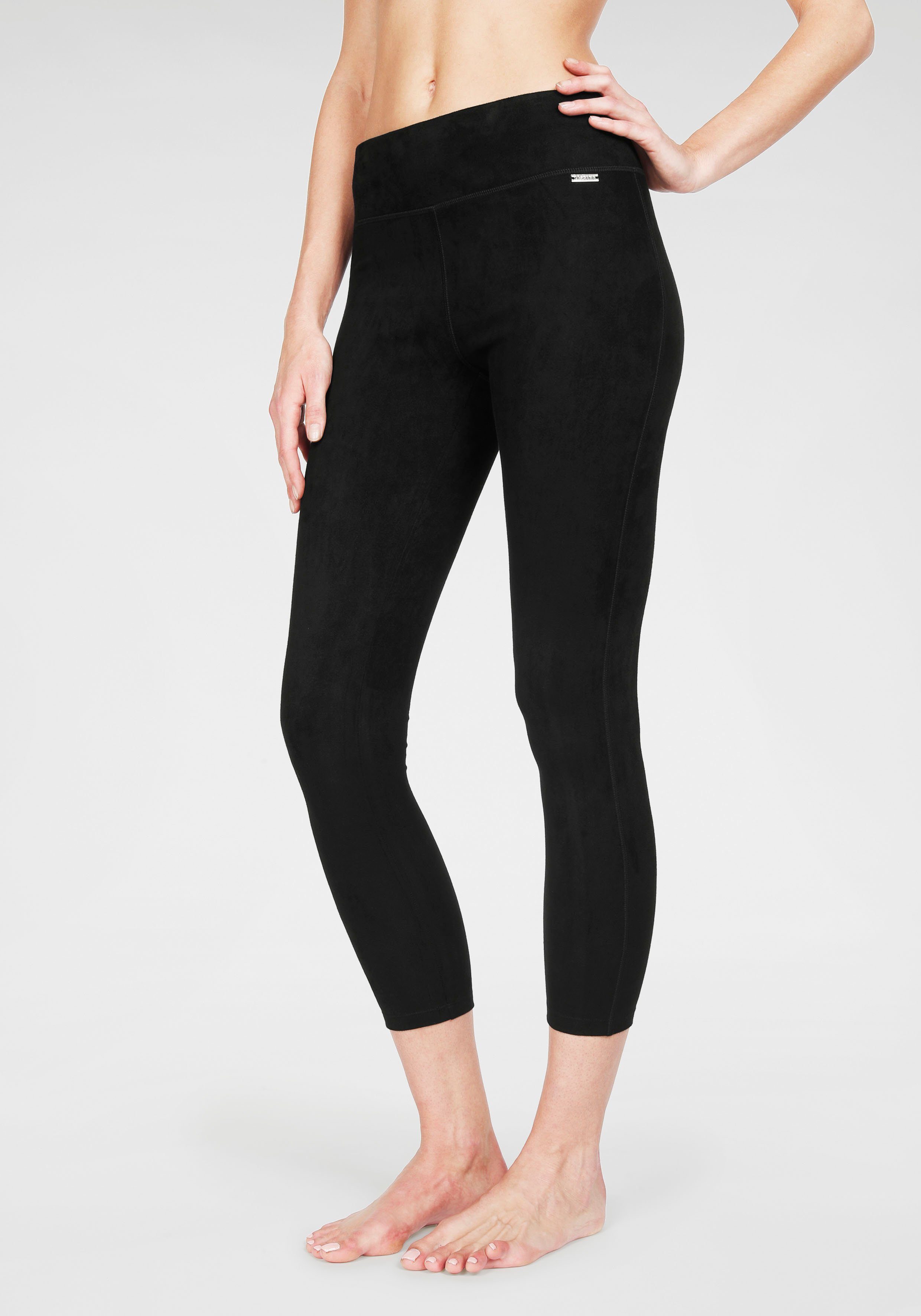 Lascana Legging in suèdeleer-look