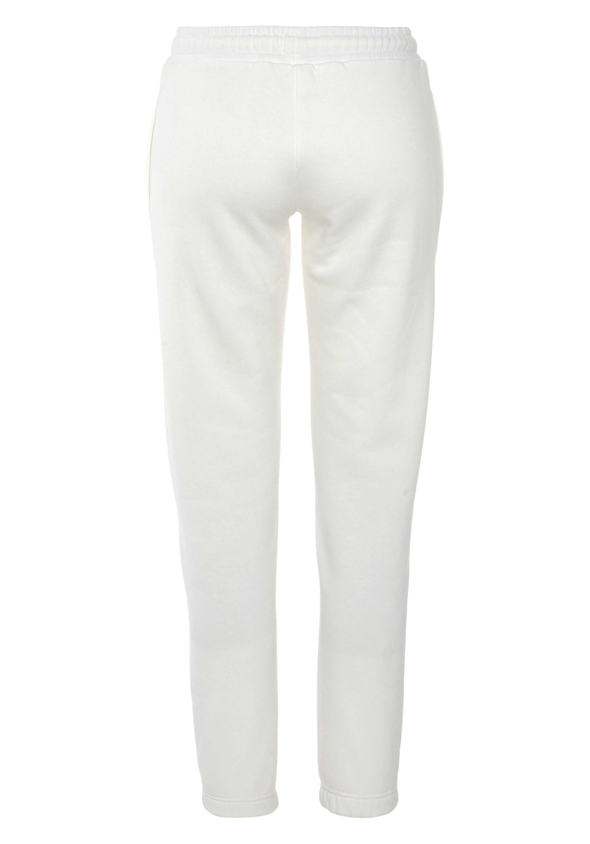 Lascana Sweatbroek - Loungebroek - Relaxbroek Loungebroek met zijzakken en logo-borduurwerk, loungewear