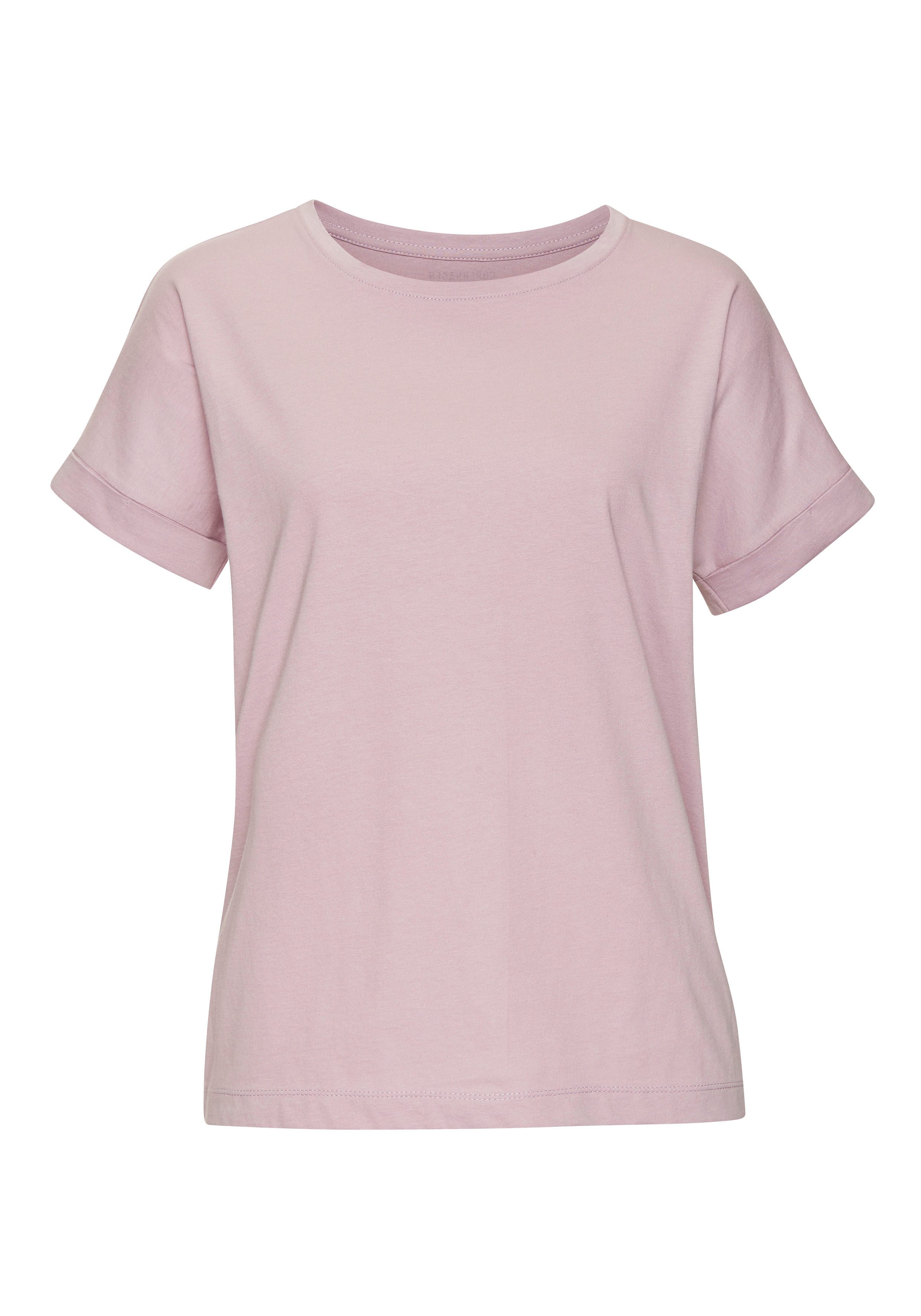 Copenhagen Studios T-shirt Met subtiele logoprint achteraan van zachte jersey kwaliteit met biologische katoen shirts maat XL (42) paars