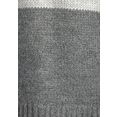 lascana trui met ronde hals in colourblocking-stijl grijs