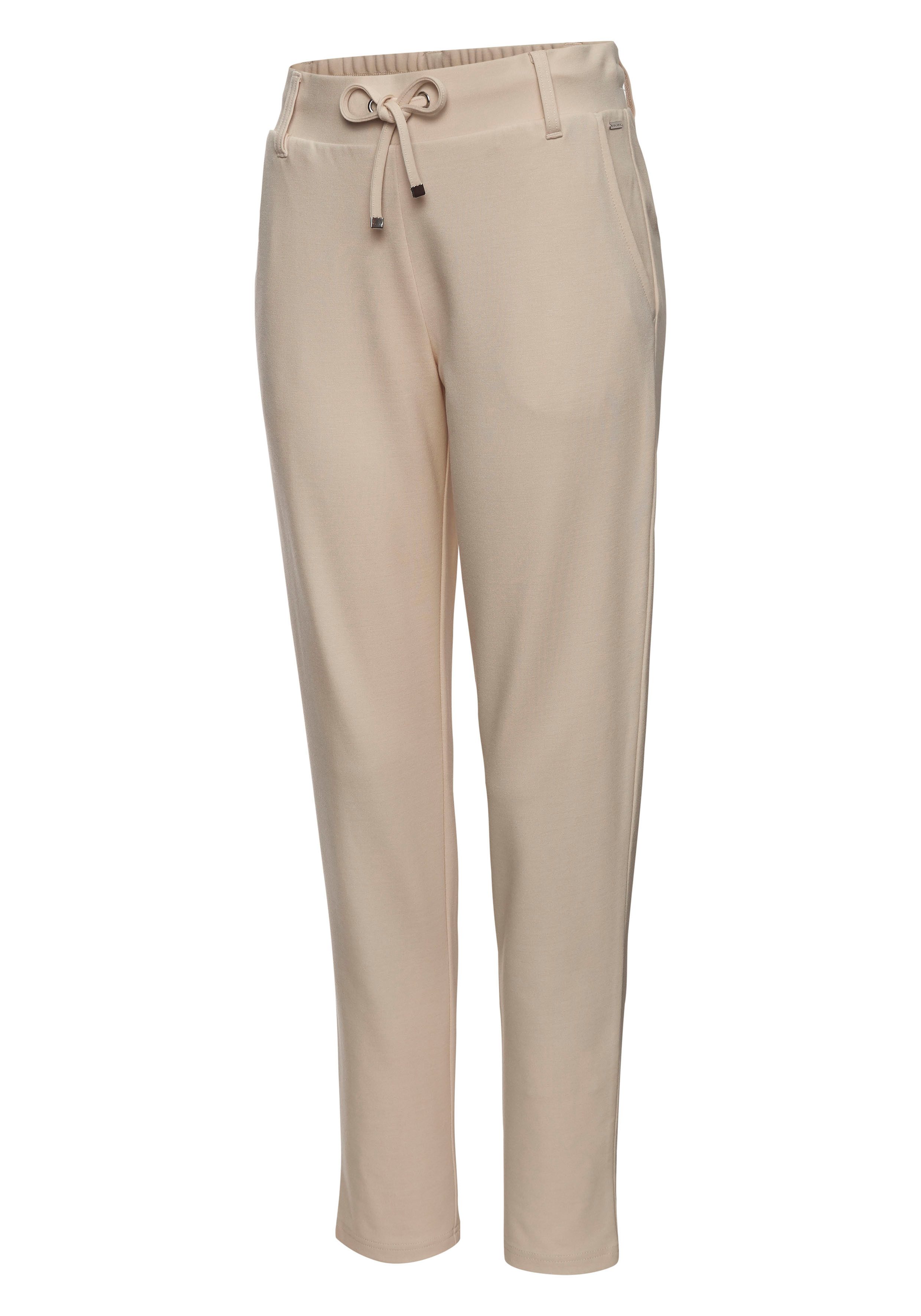 Lascana Jogpants met elastische tailleband en riemlussen, loungewear (1-delig)