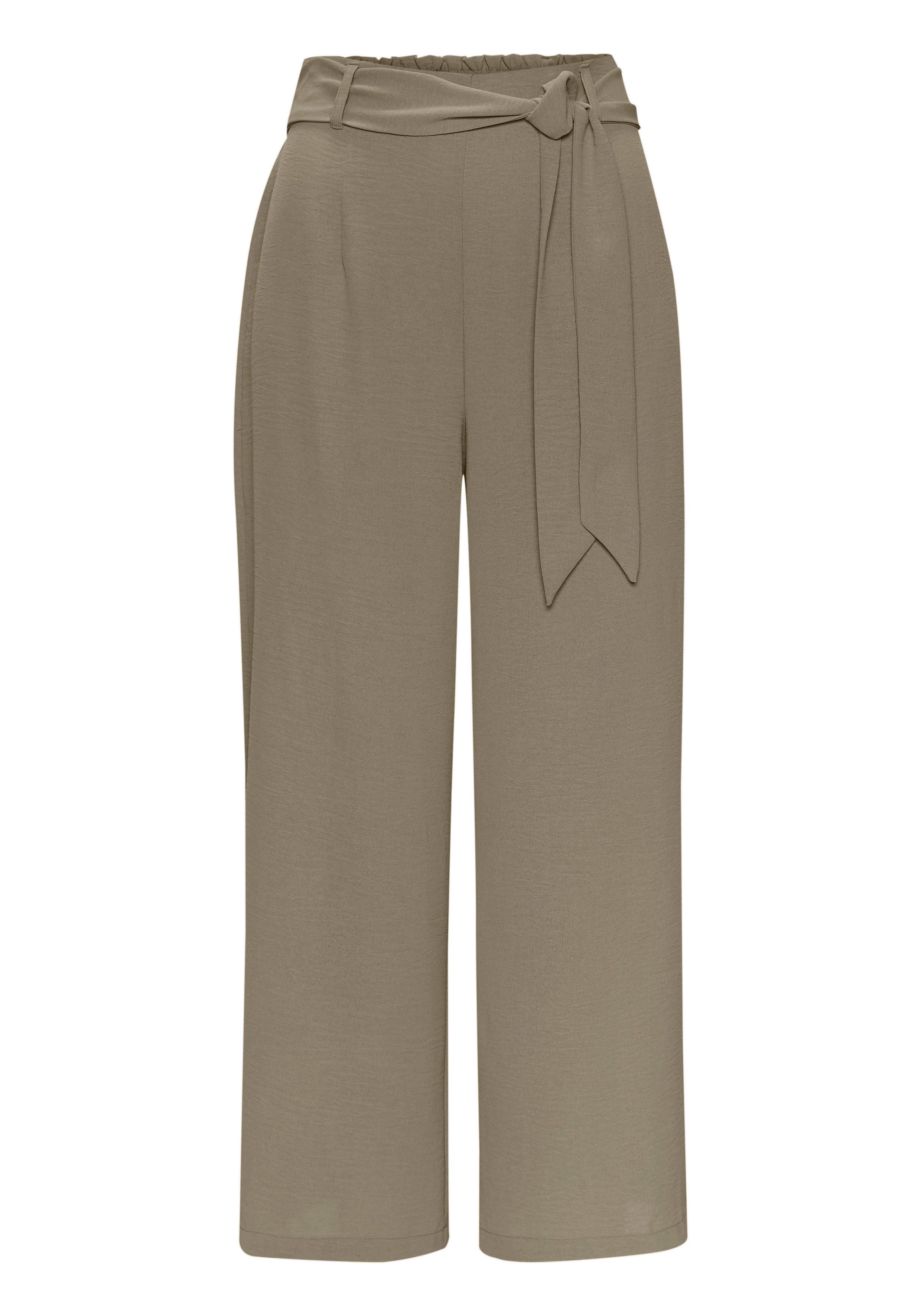 Vivance Comfortbroek met elastische tailleband, zomerbroek, basis (Met riem)