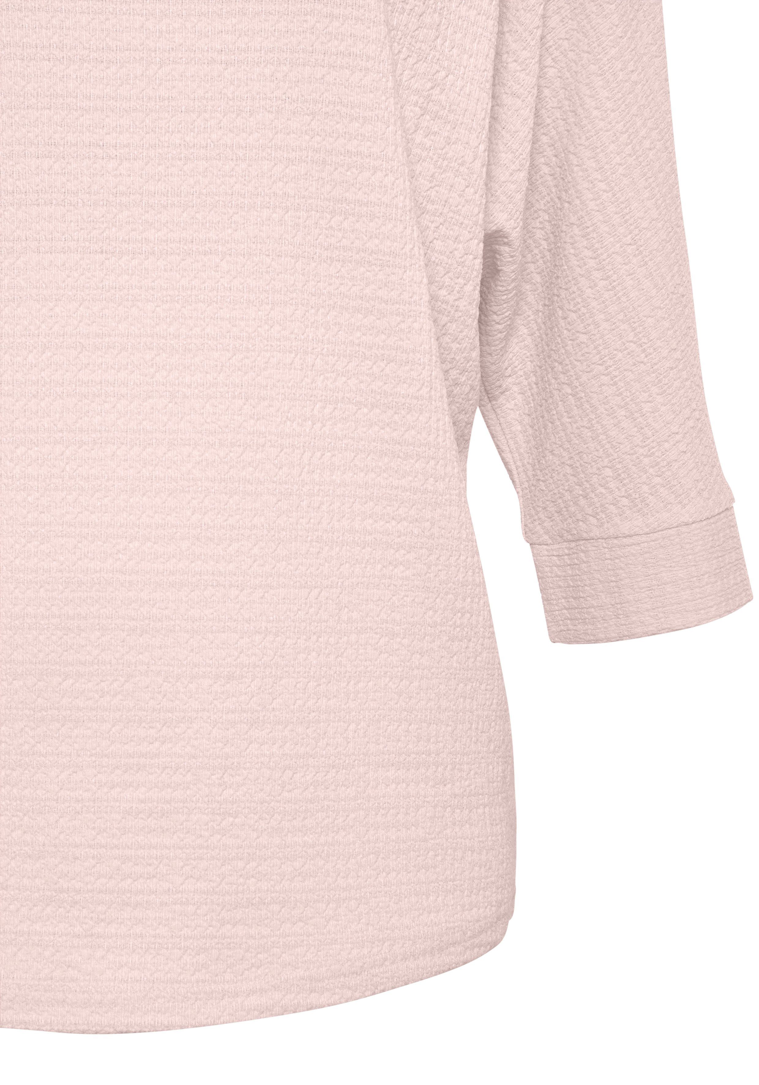 Vivance Shirt met 3/4-mouwen Van kreukvrije crêpe-kwaliteit gemaakt van strijkvrije crêpe stof