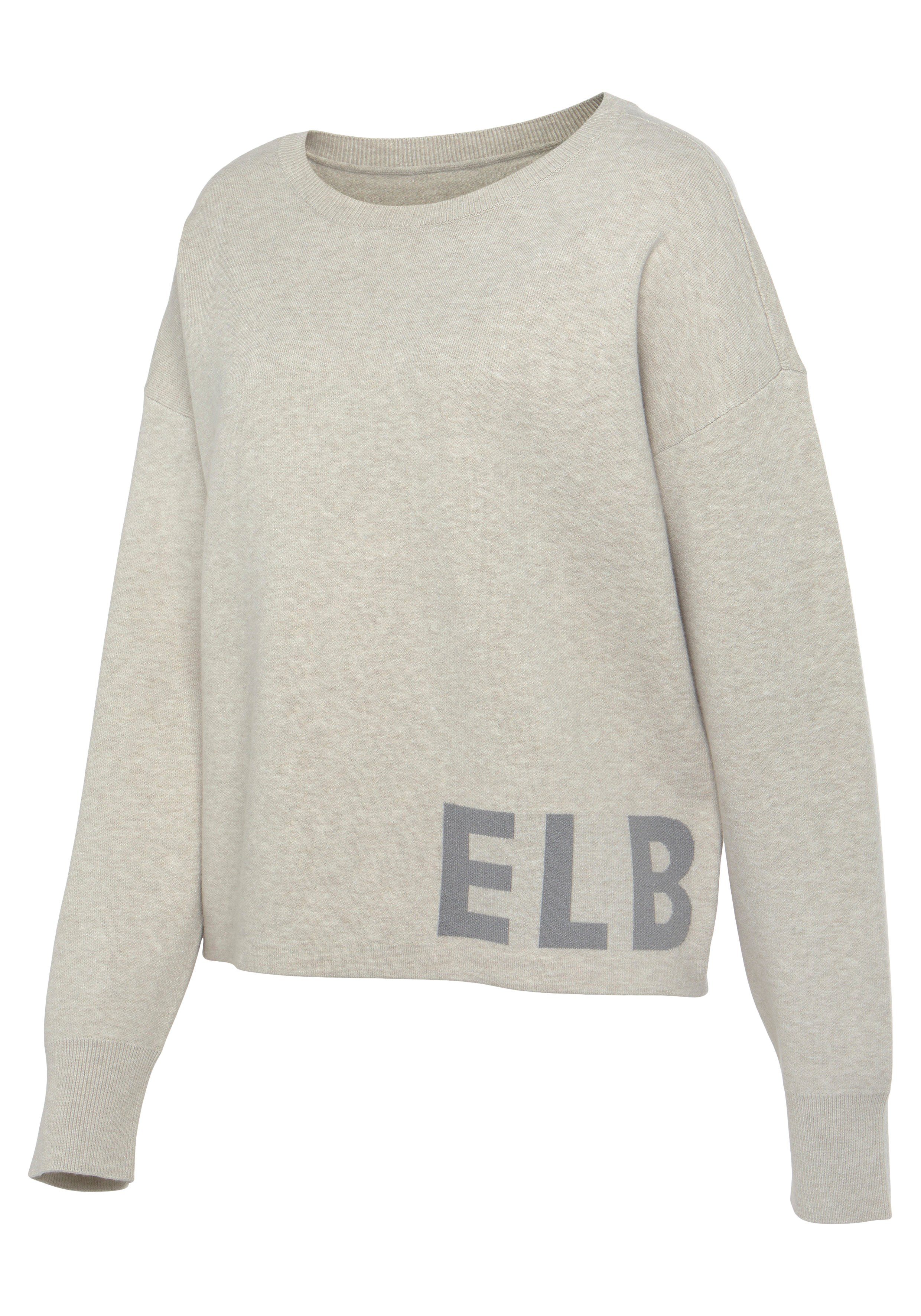 Elbsand Gebreide trui -Loungesweatshirt van hoogwaardig breiwerk met gebreid logo, loungewear
