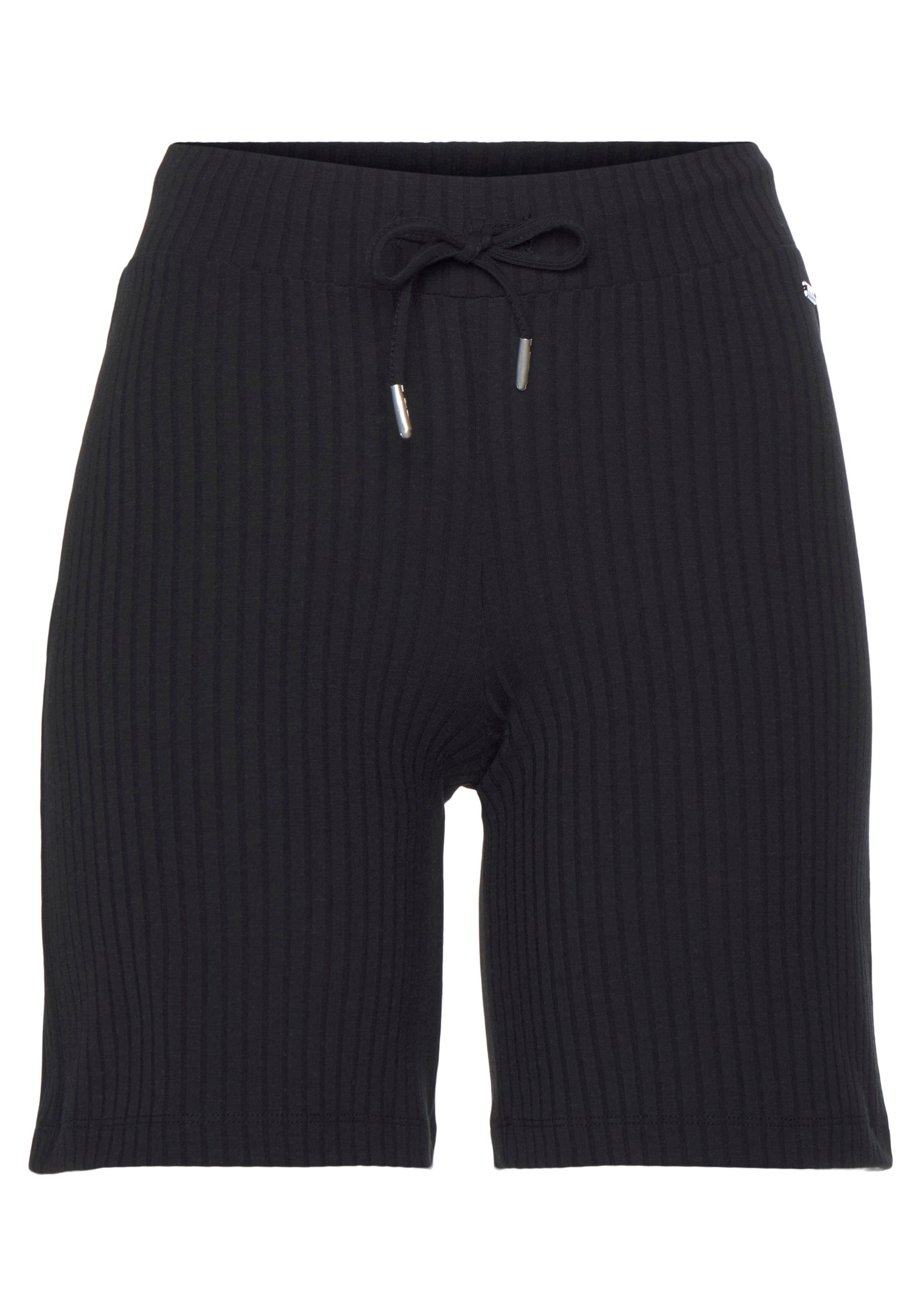Vivance Bermuda geribd, met tunnelkoord in de taille (Set van 2)