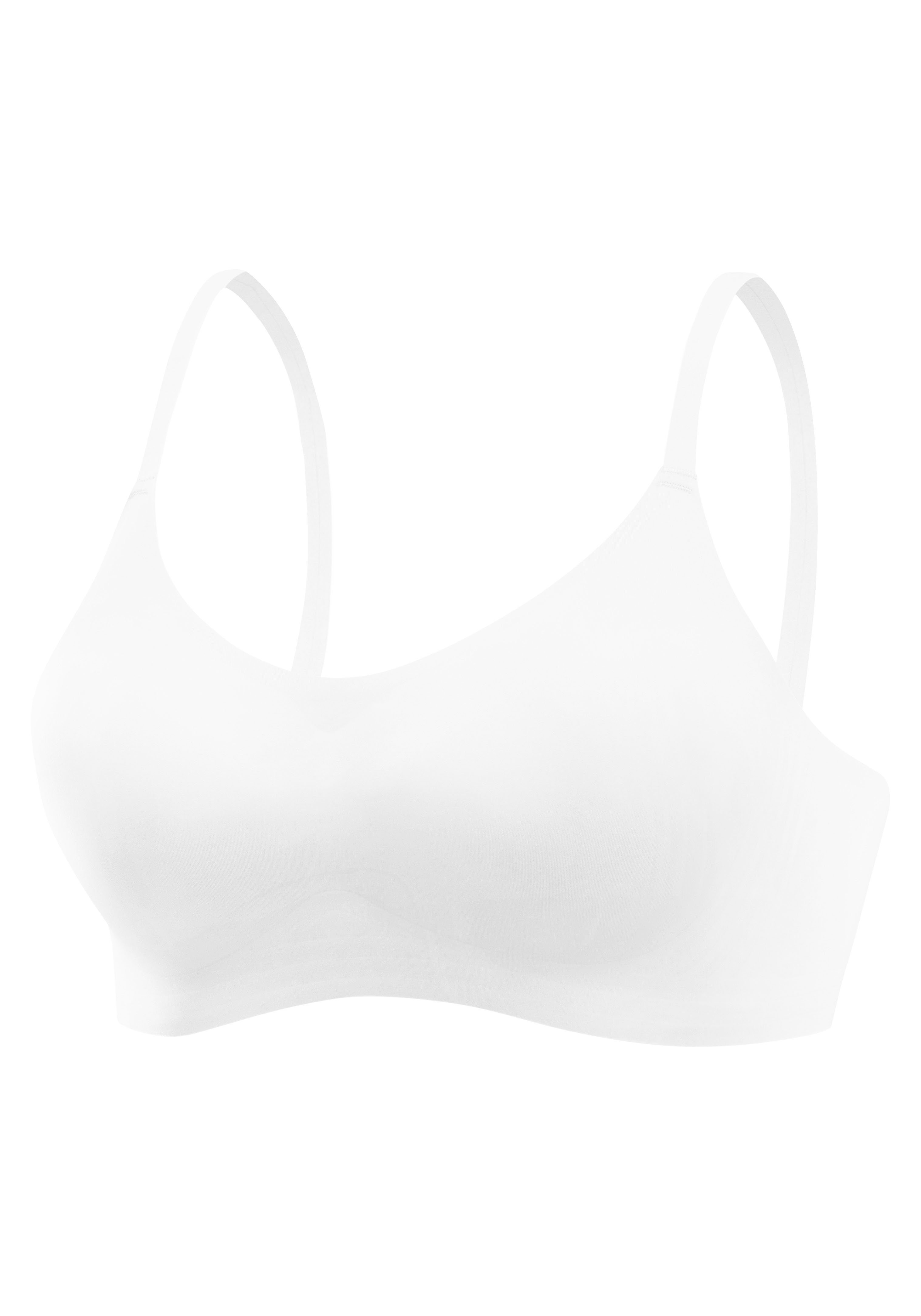 Nuance Bralette-bh NAADLOOS zonder beugels, met verwijderbaar push-up kussen, basic lingerie bh's zonder beugel maat XL (44)