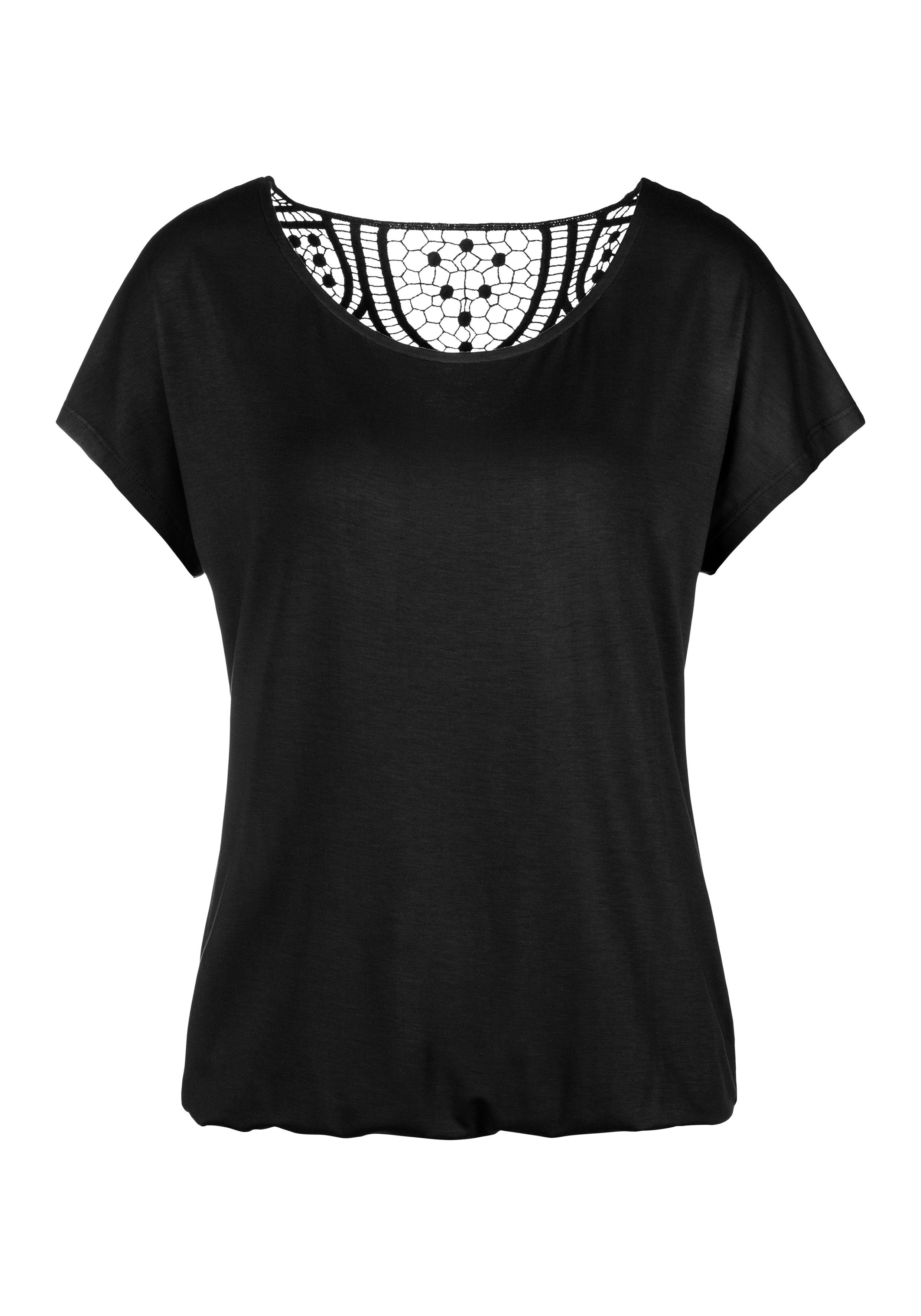 Vivance Shirt met korte mouwen Met haakwerk aan de achterkant (Set van 2)