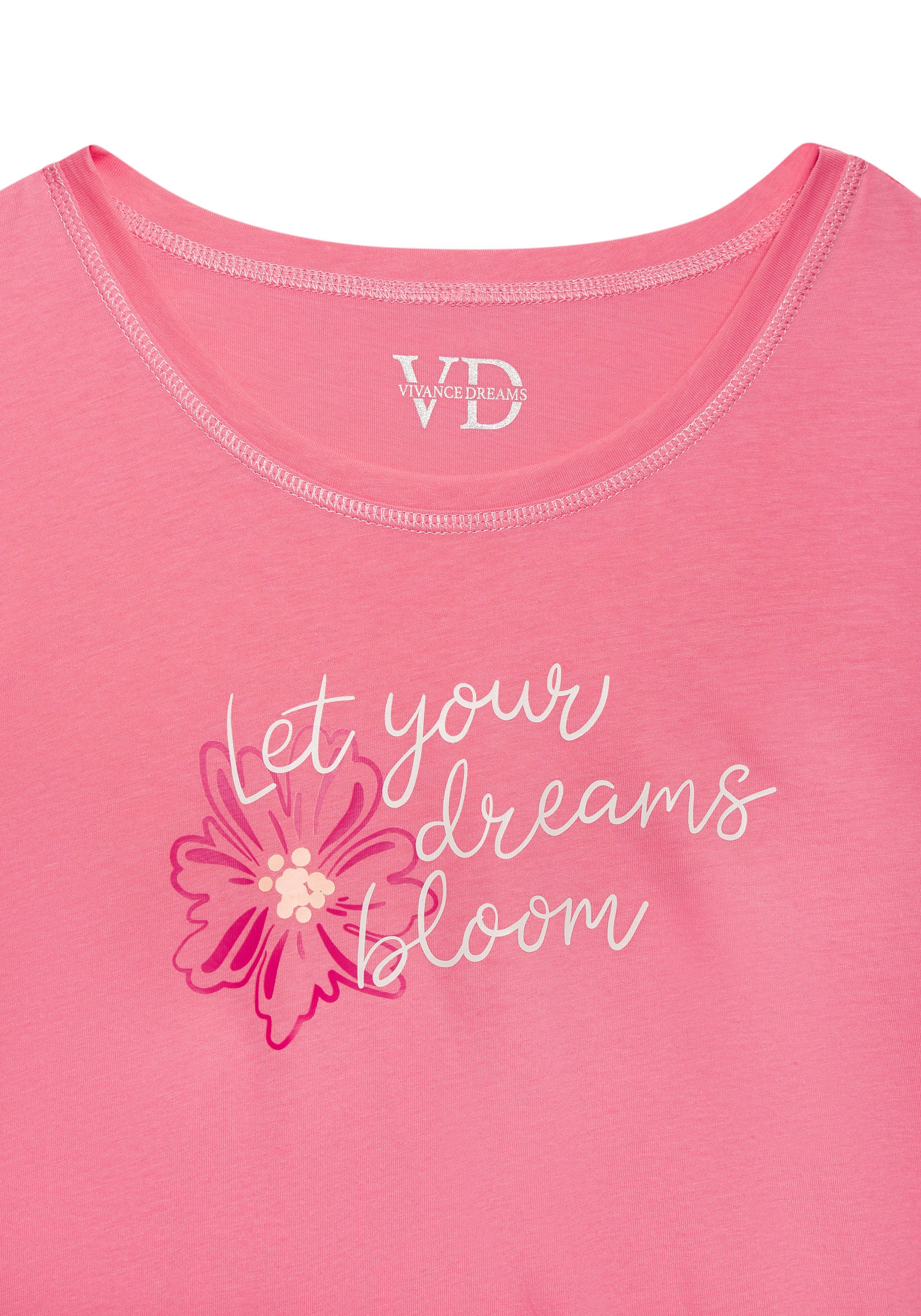 Vivance Dreams Pyjama top met mooie frontprint