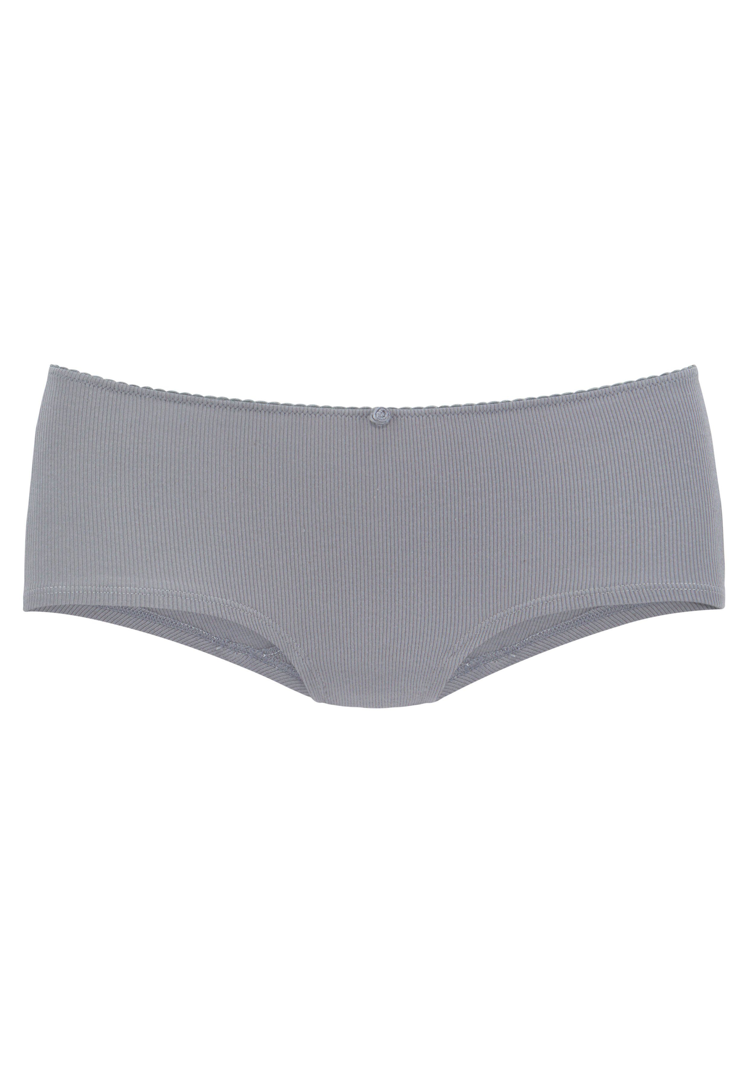 Vivance Hipster van zachte en elastische ribstof, met delicate roosjes vooraan (3 stuks)