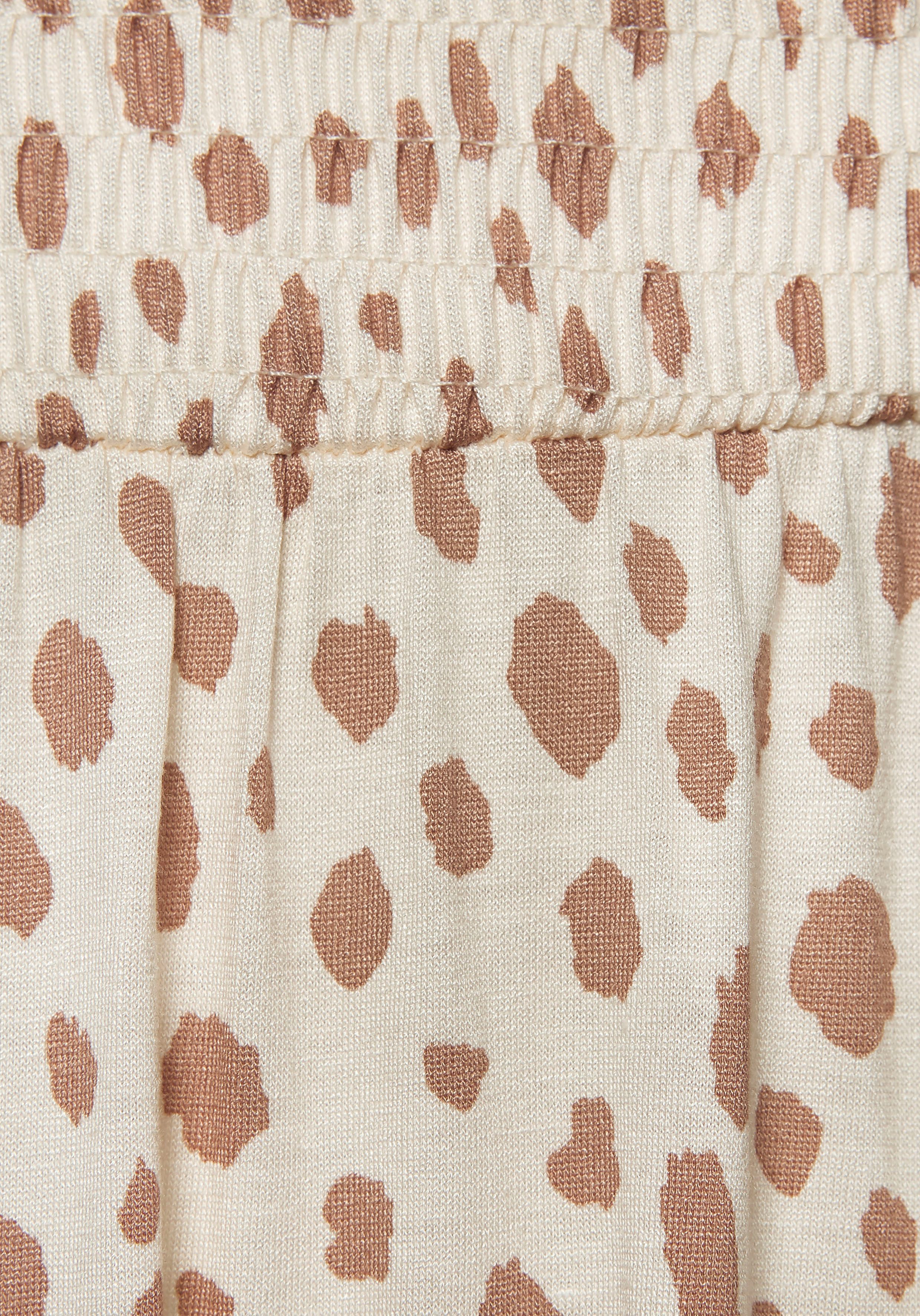 Lascana Midi-jurk met gesmokte bovenkant en alloverprint, zomerjurk