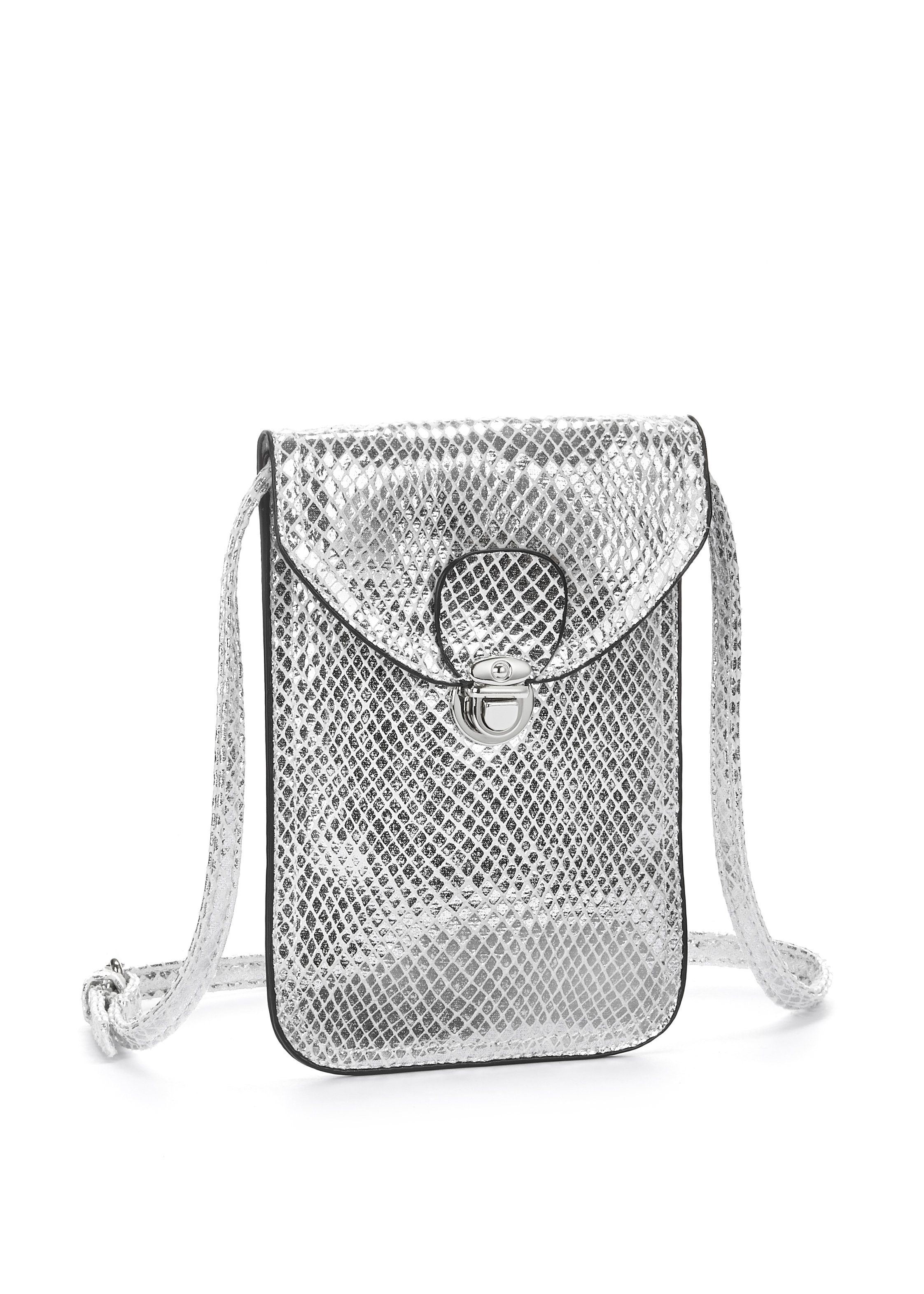 wazig censuur Opa Lascana Schoudertas Mini bag, tasje voor de mobiele telefoon voor het  omhangen in coole metallic-look VEGAN online kopen bij | LASCANA
