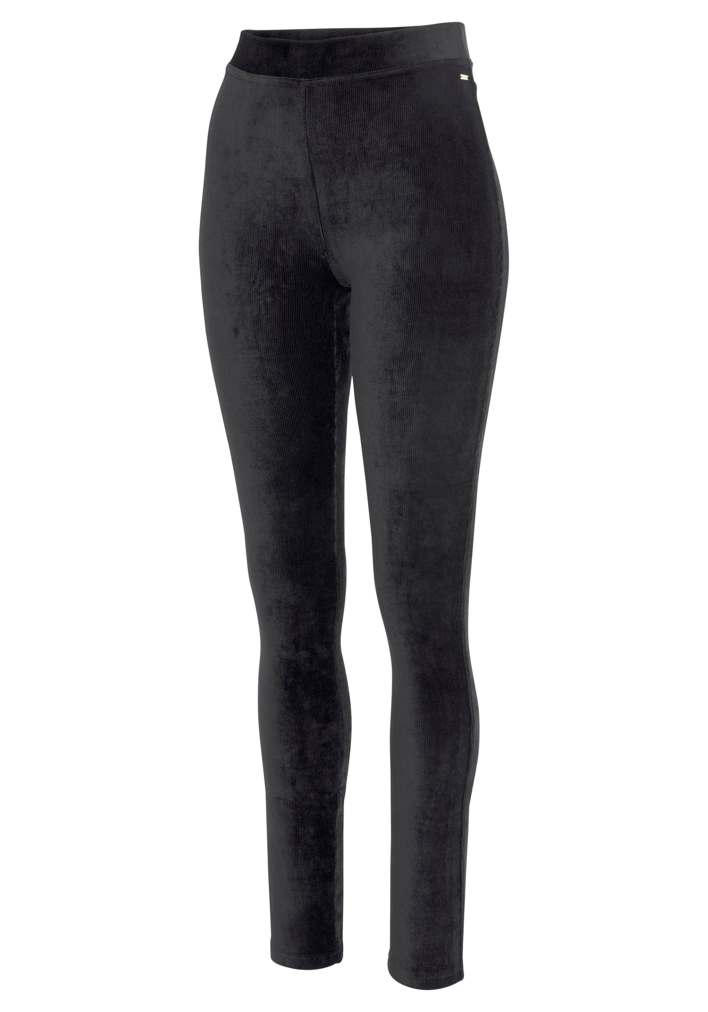 Lascana Legging uit zacht materiaal in cordlook, loungewear