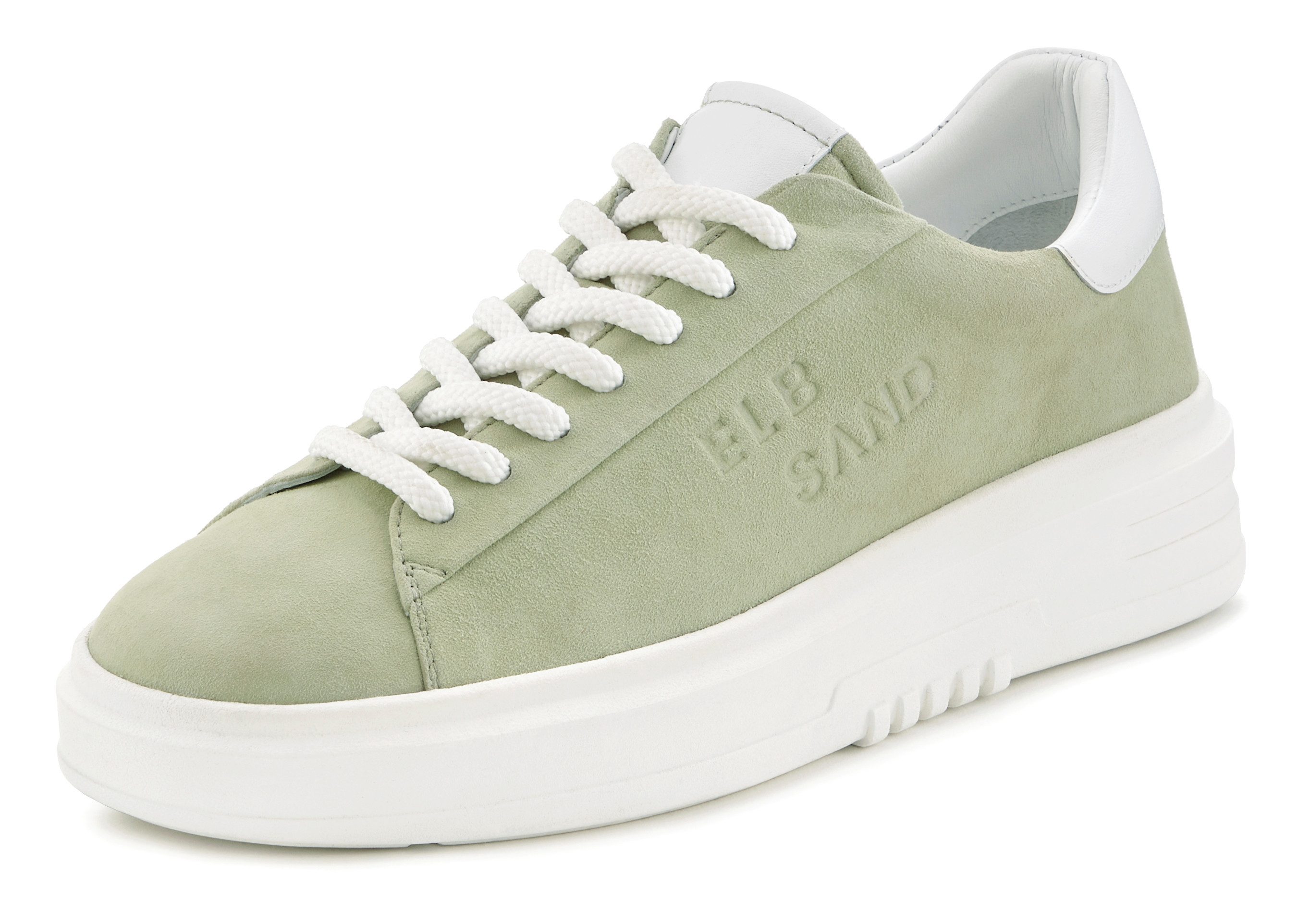 Elbsand Sneakers Veterschoenen Veterschoen, vrijetijdsschoen van leer met modieuze plateaus zool