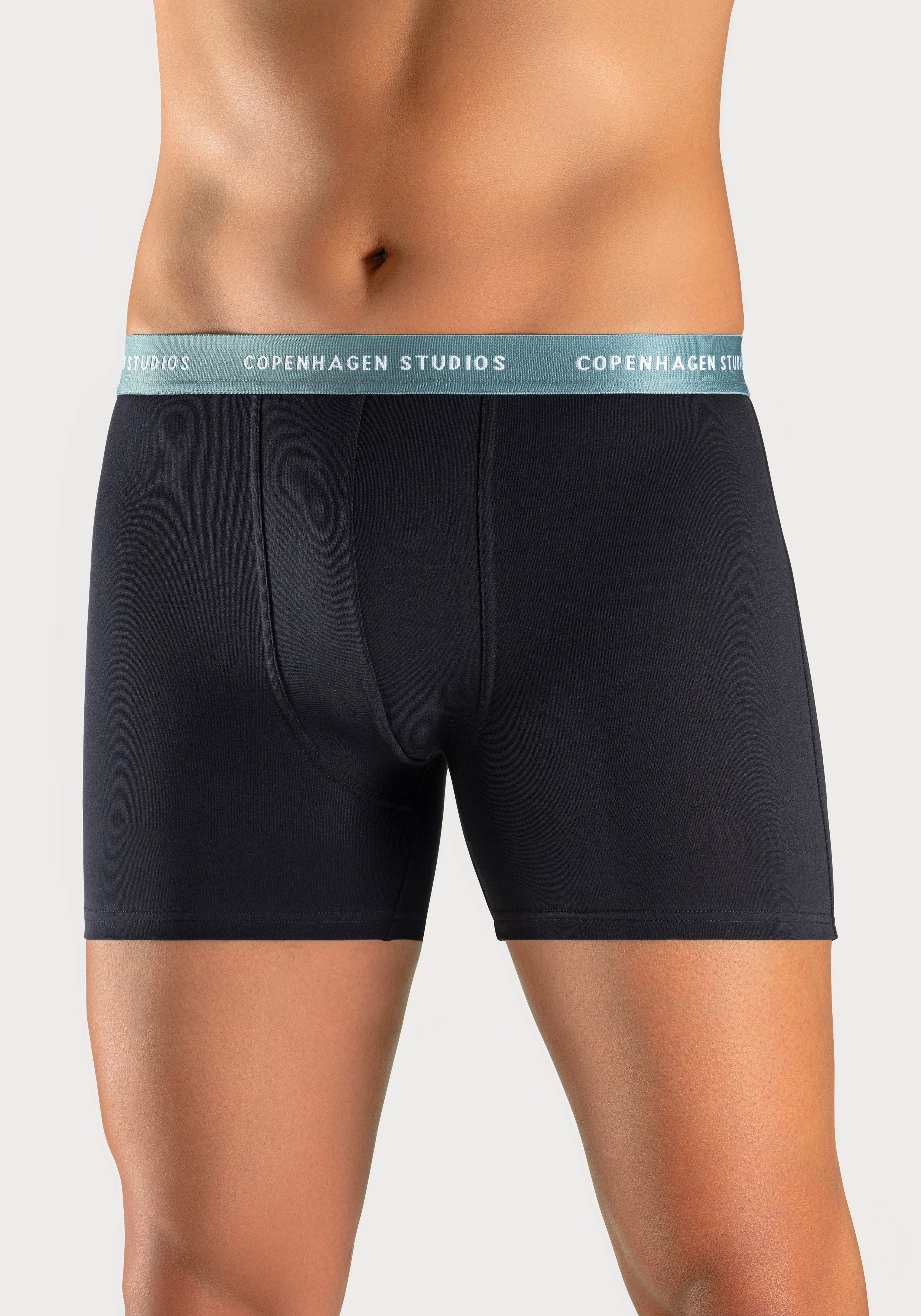 Copenhagen Studios Lange boxershort Boxershorts voor heren met langere pijpen en logo-tailleband (3 stuks) heren maat XL zwart