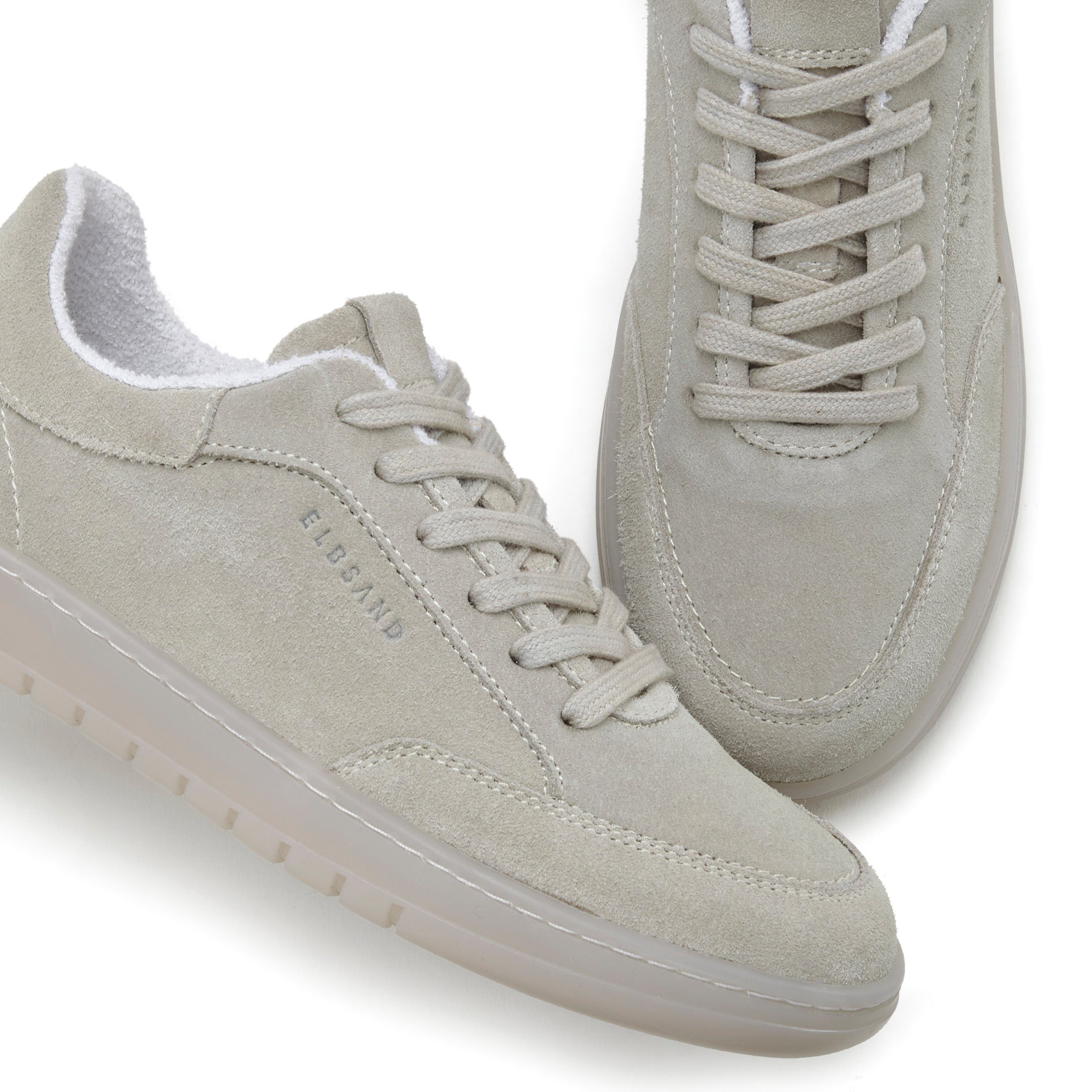 Elbsand Sneakers Veterschoen, vrijetijdsschoen van leer met frotté binnenvoering