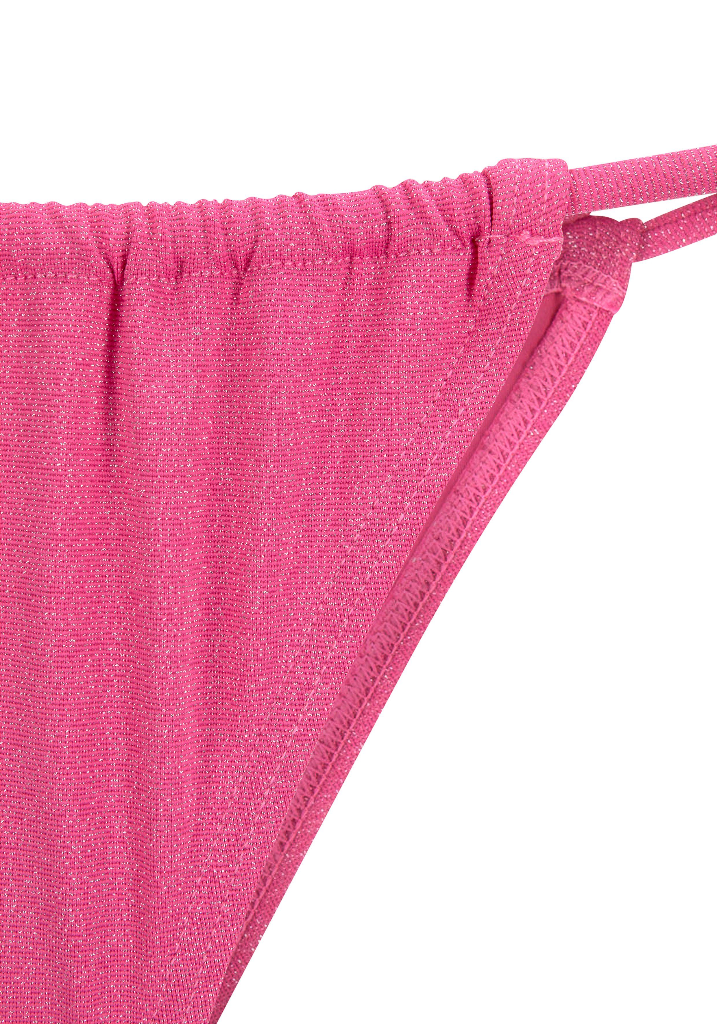 Lascana Bikinibroekje Glitter in korte vorm, verstelbaar