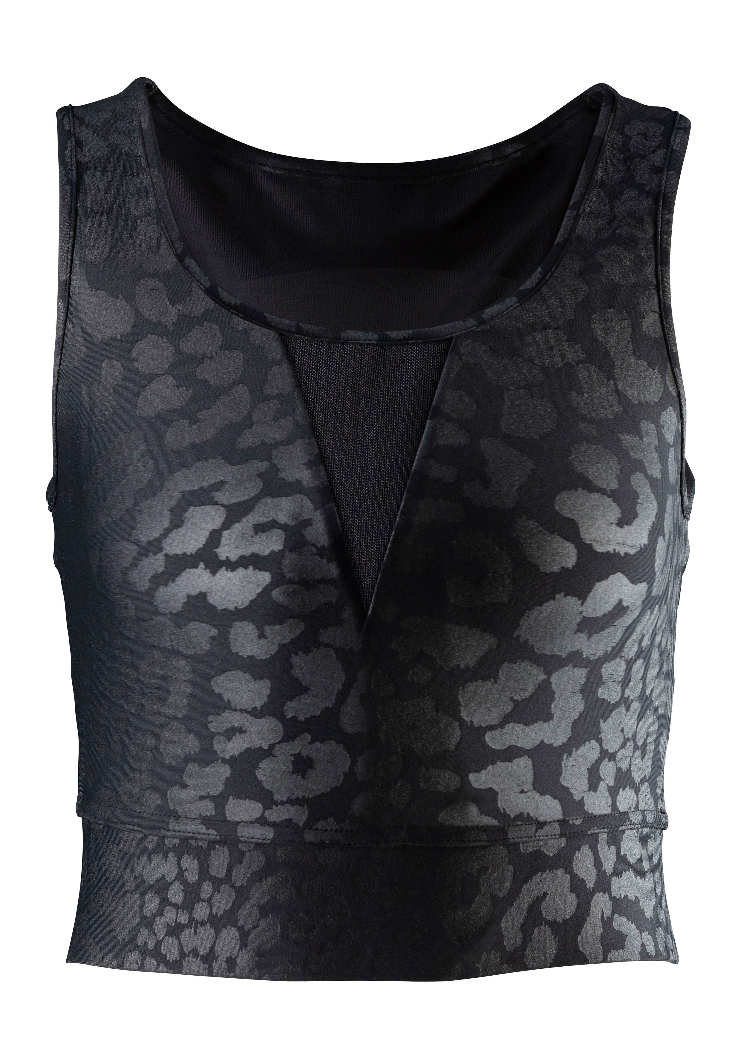 active by Lascana Crop-top met luipaardprint