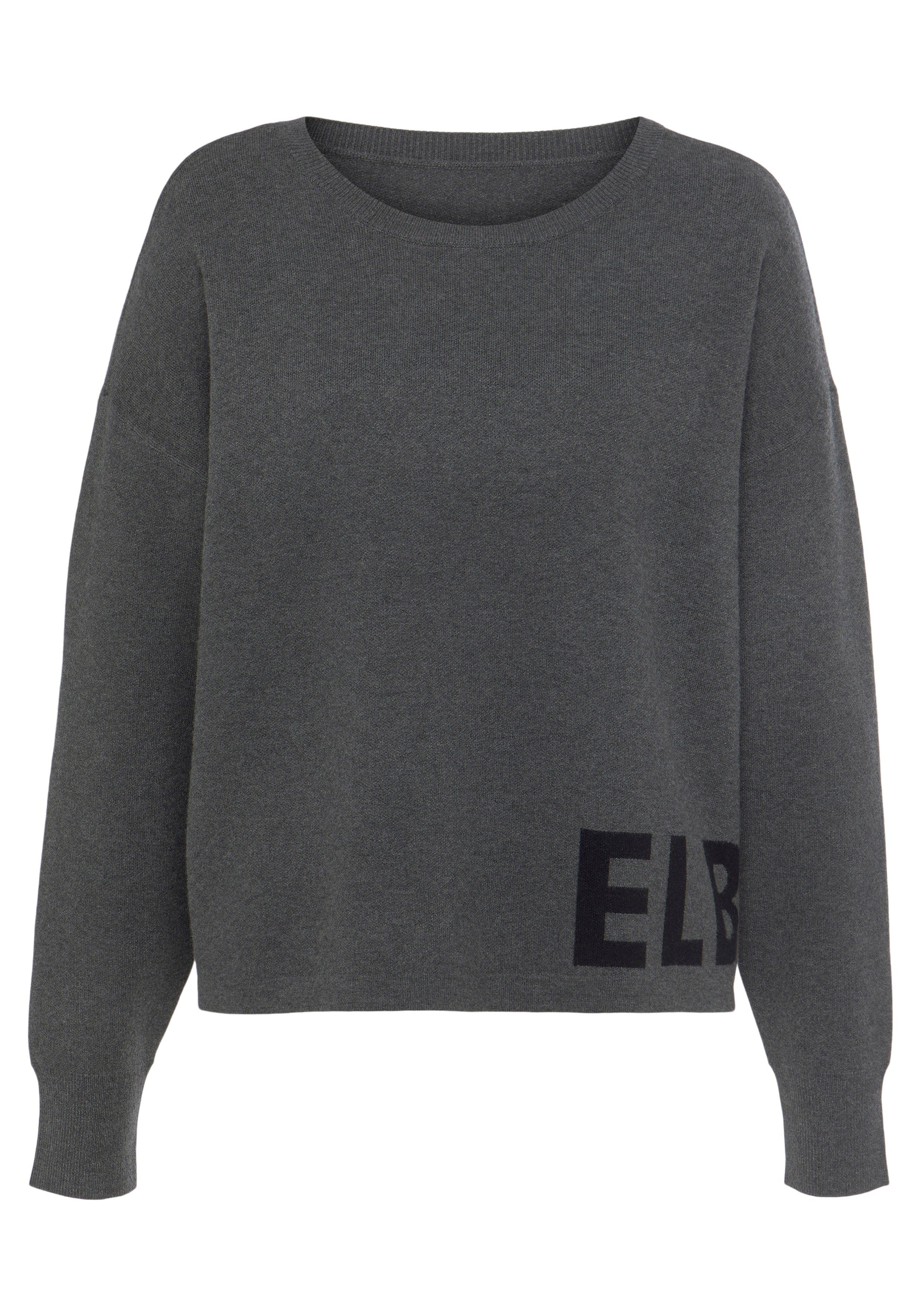 Elbsand Gebreide trui -Loungesweatshirt van hoogwaardig breiwerk met gebreid logo, loungewear