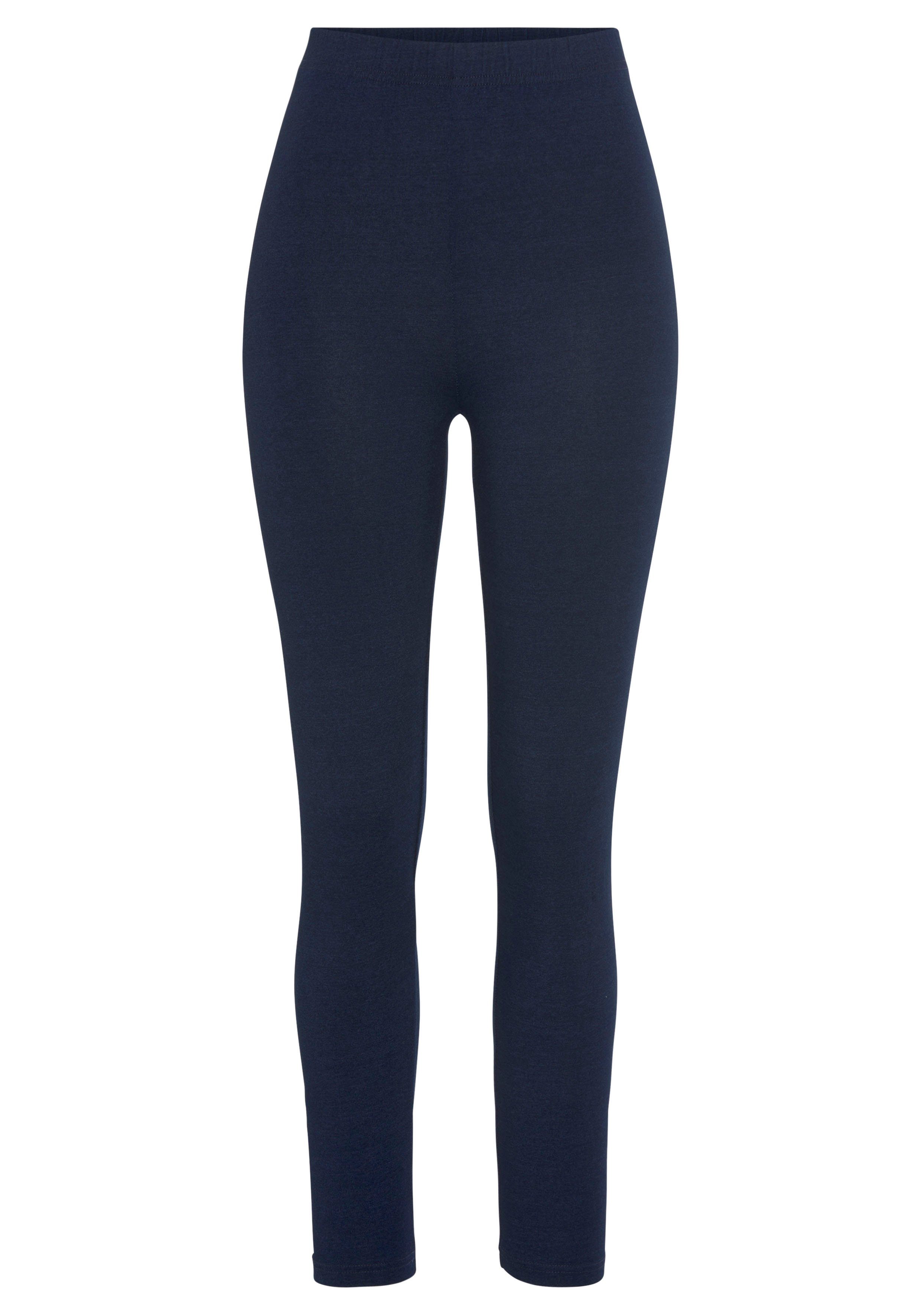vivance active Legging met rubberen tailleband, loungewear (2-delig, Set van 2)