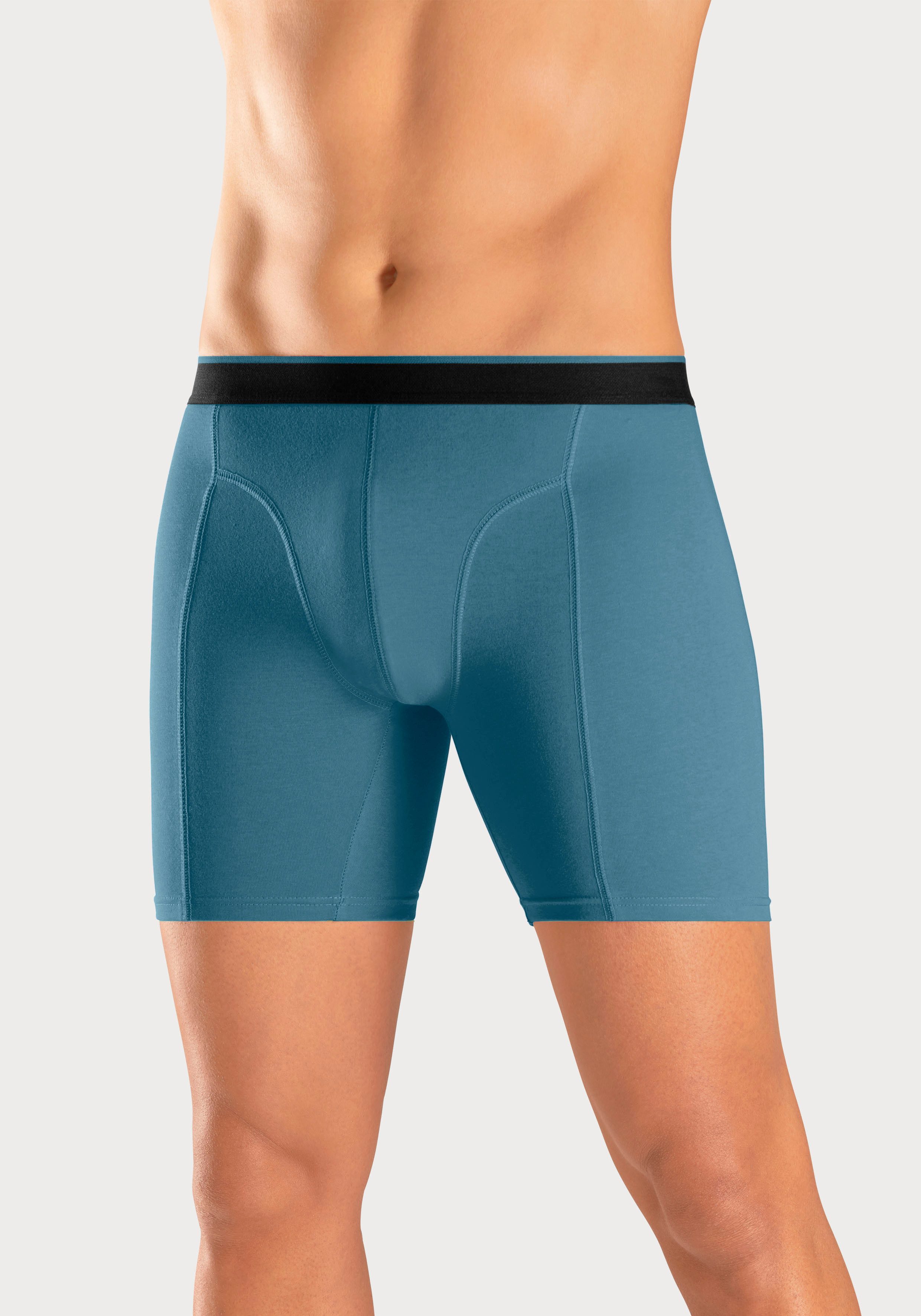 AUTHENTIC LE JOGGER Lange boxershort met twee kleuren geweven band en langere pijpen (set, 5 stuks)