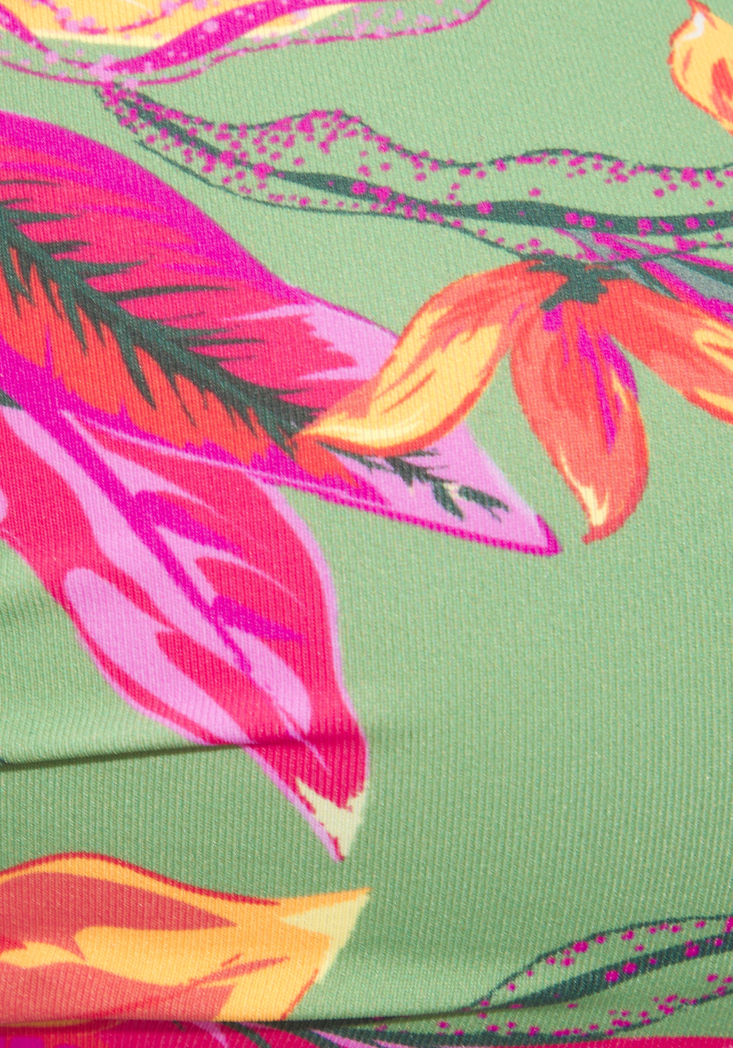 Lascana Beugelbikinitop in bandeaumodel MALIA met tropische print