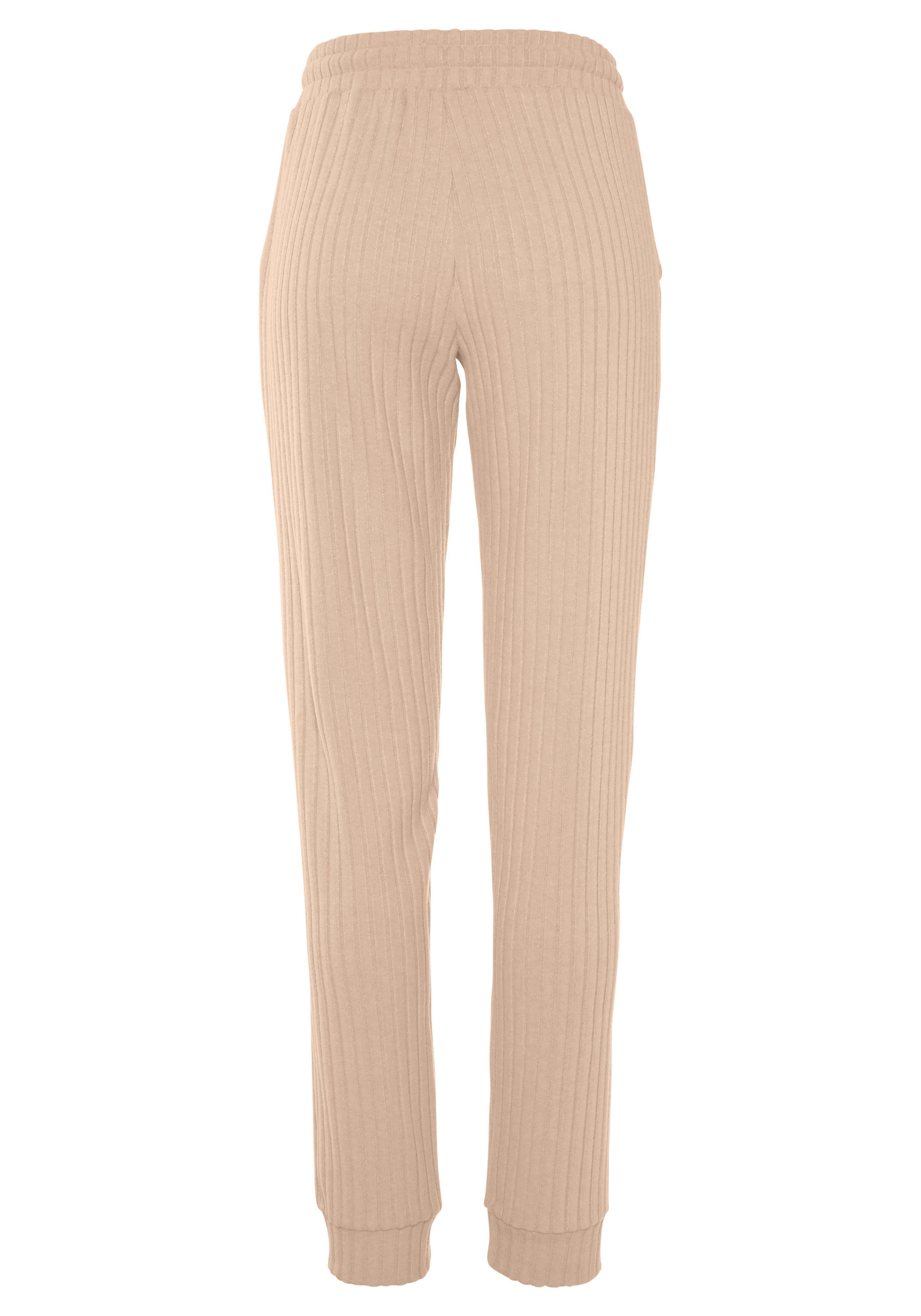 Lascana Homewearbroek -Loungebroek Lounge-/brei broek met praktische zakken, loungewear