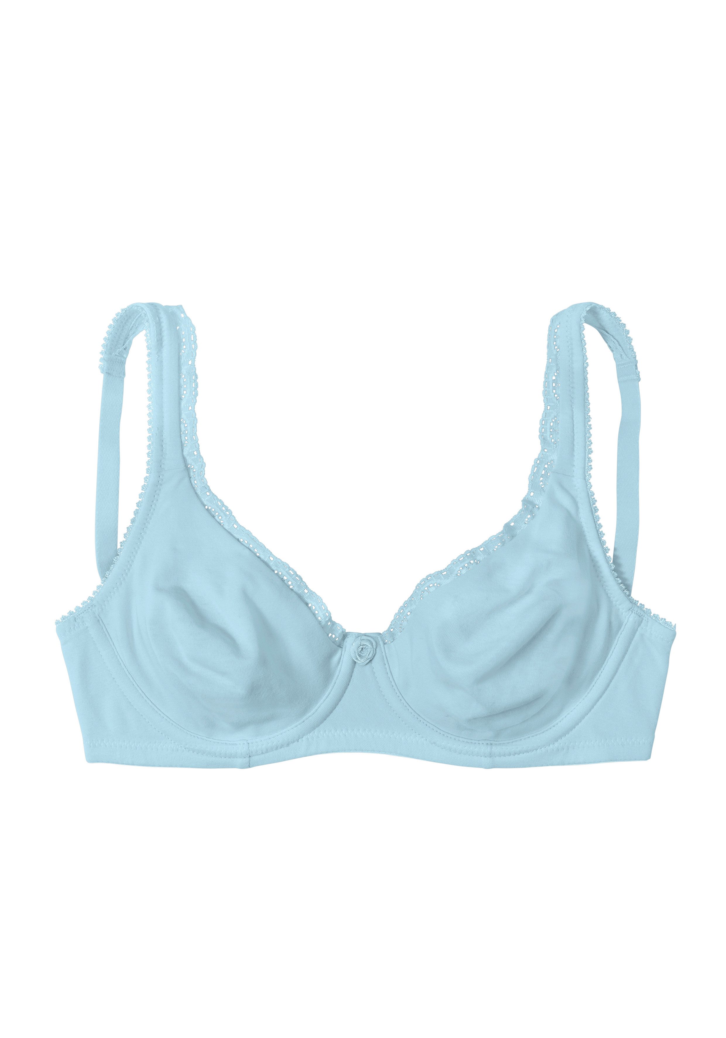Petite fleur T-shirt-bh met ongevoerde, naadloze cups, gemaakt van katoen(Set van 2)
