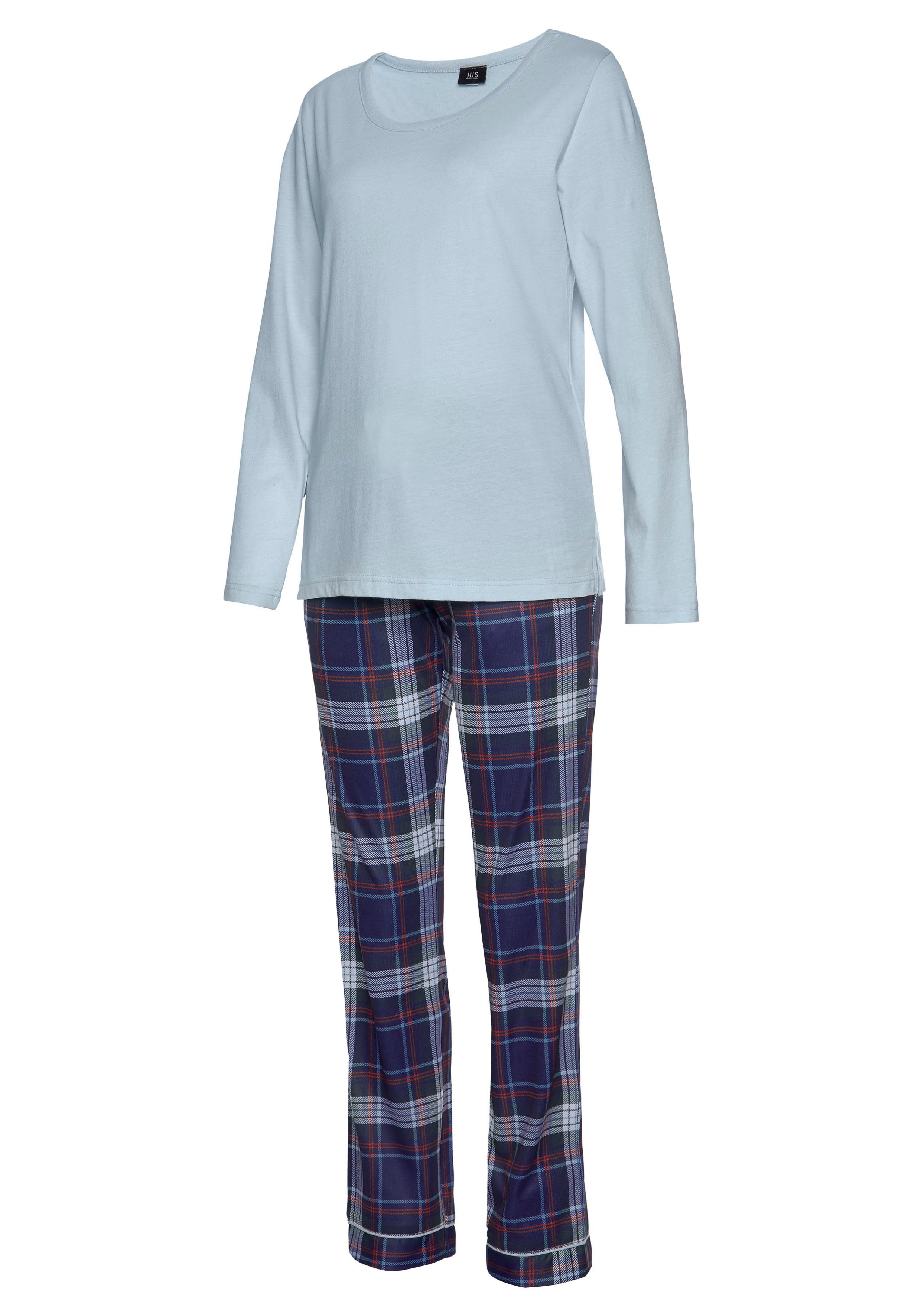 H.I.S Pyjama met geruite pyjamabroek (2-delig, 1 stuk)