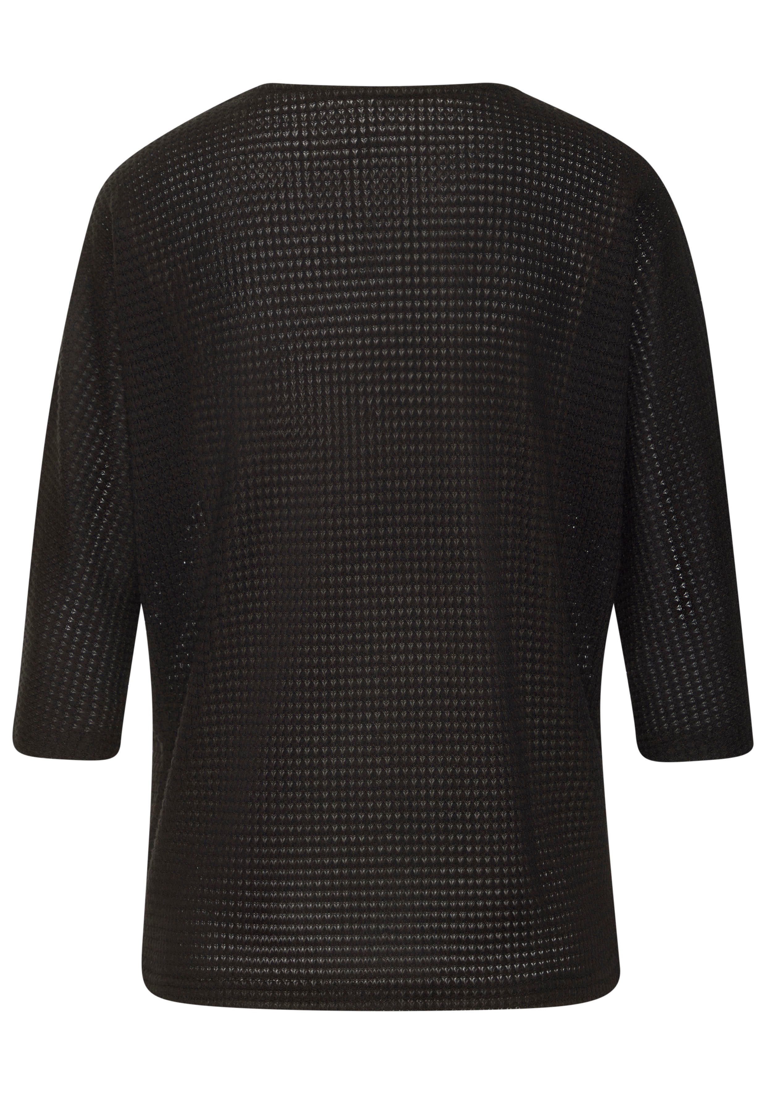 Vivance Shirt met lange mouwen Met modieuze wafelstructuur van kreukvrije breikwaliteit