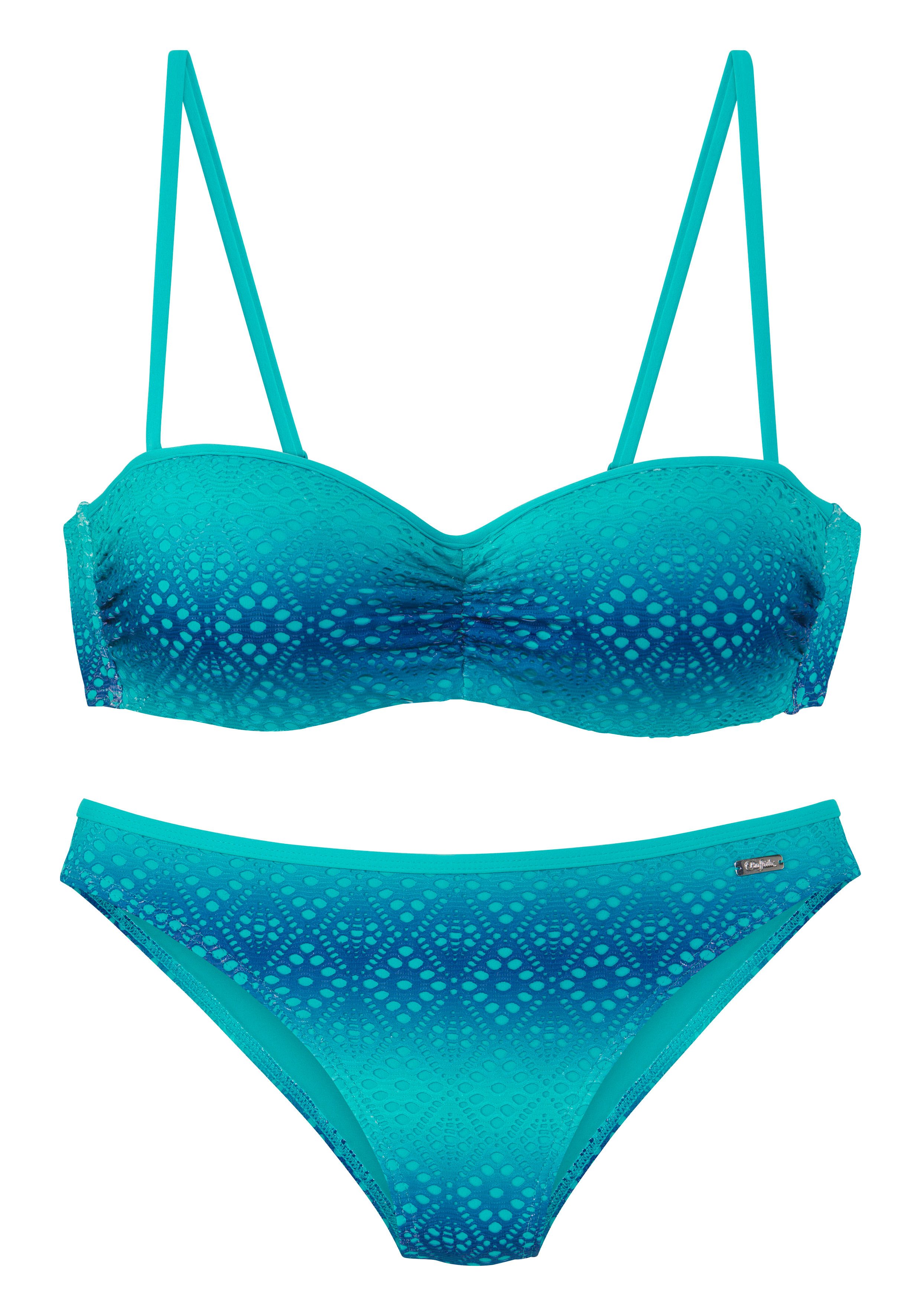 Buffalo Beugelbikini in bandeaumodel met verloop bandeau bikini's maat A A blauw