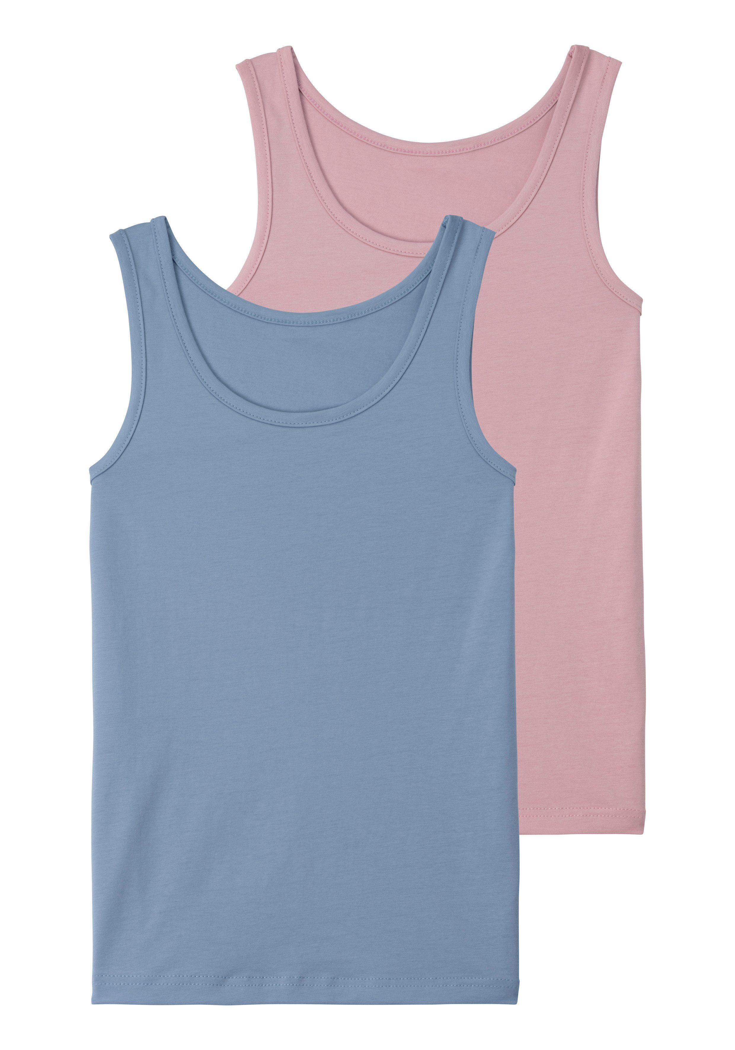 Vivance Hemd in eenvoudig ontwerp, tanktop, onderhemd (set, 2 stuks)