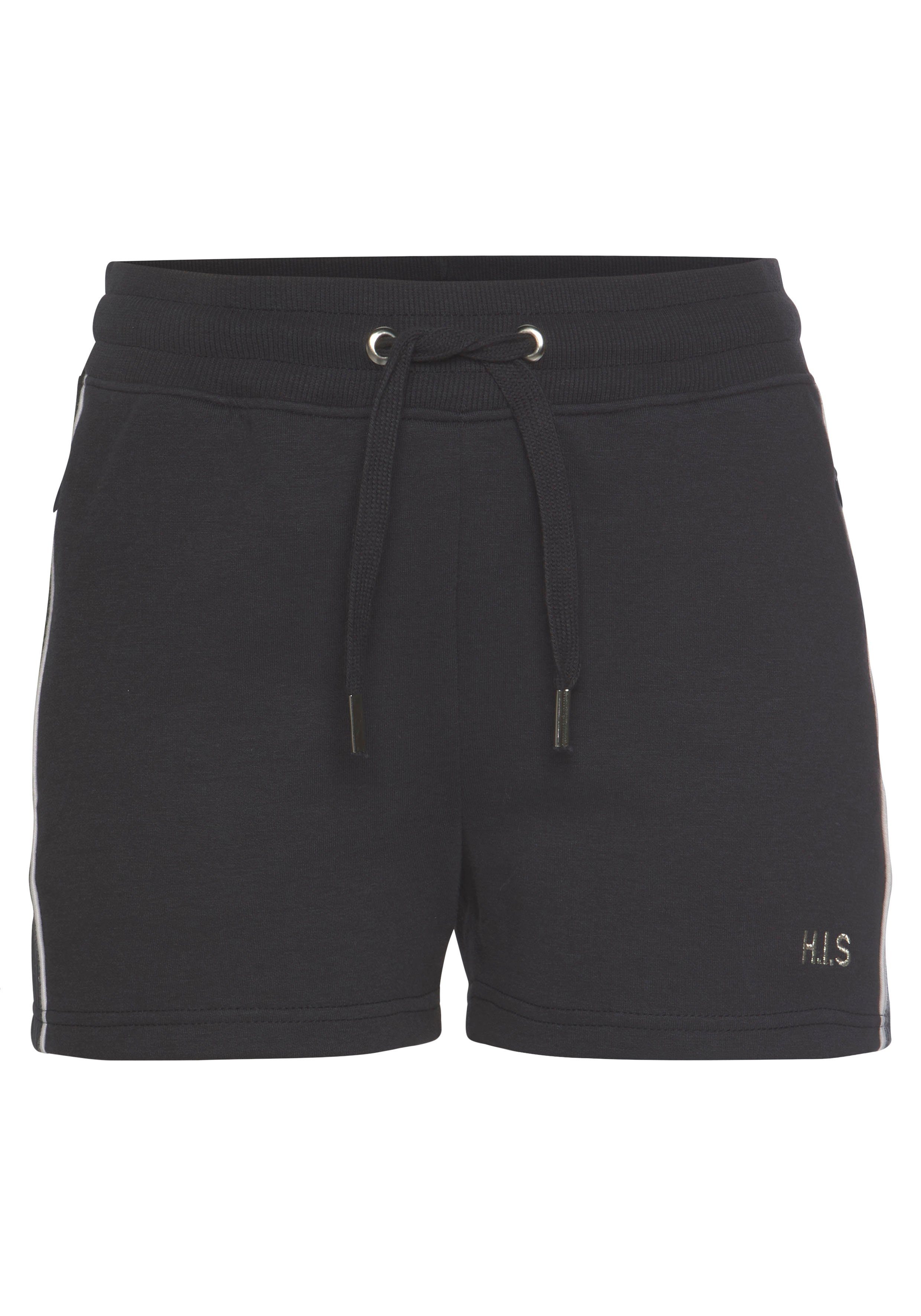 H.I.S Short met piping opzij mix & match maat 32/34 blauw