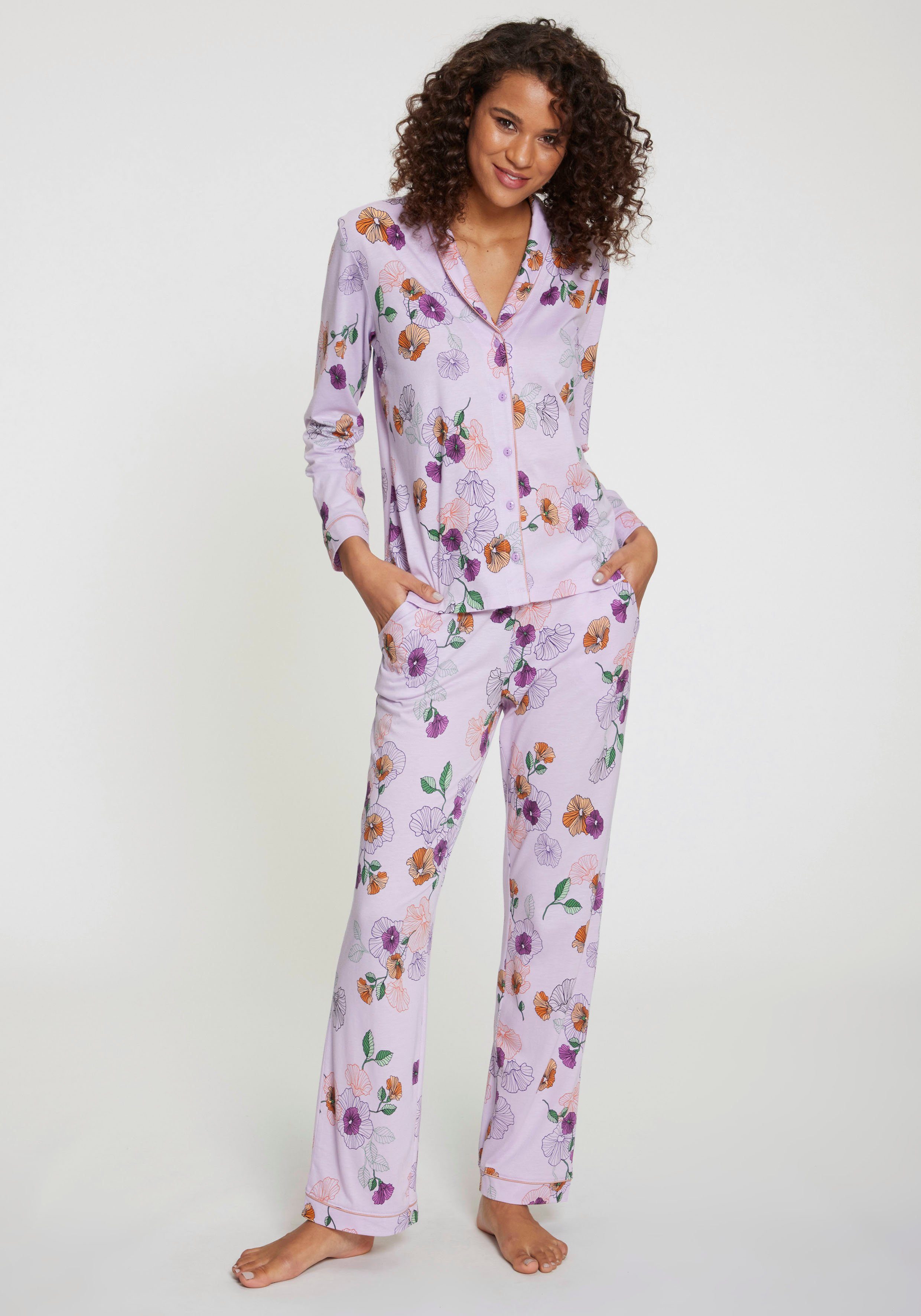 Vivance Dreams Pyjama met bloemdessin (2-delig)