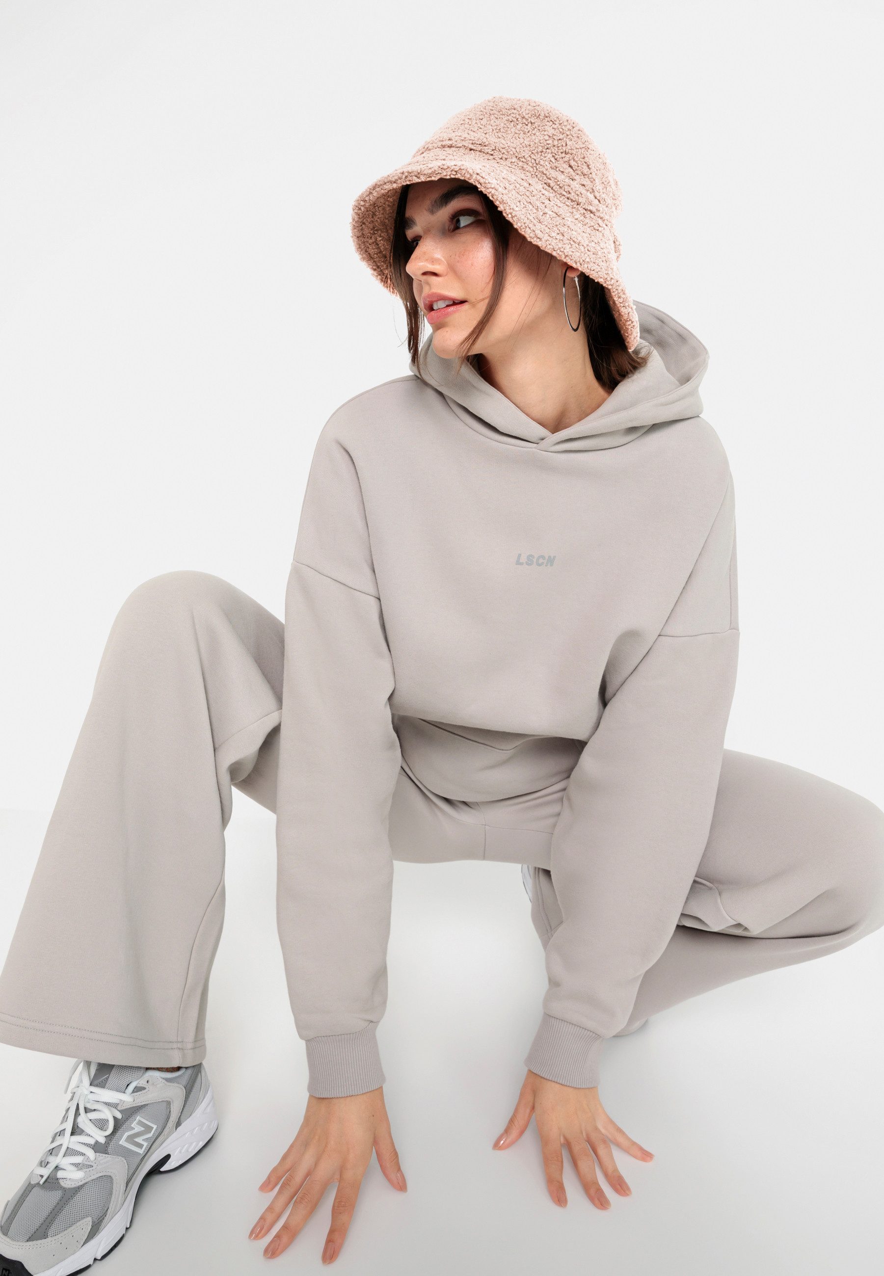LSCN by LASCANA Vissershoed Outdoorhoed bucket hat van teddy