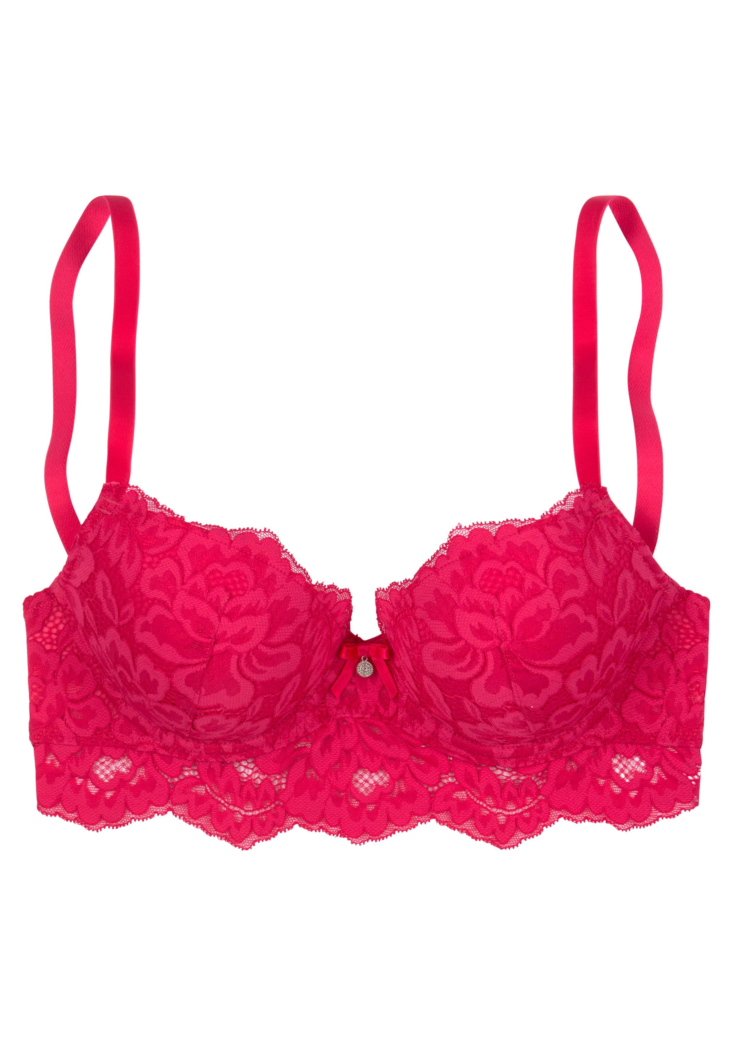 s.Oliver RED LABEL Beachwear Push-up-bh Charline met verlengde onderbusteband van kant, dessous