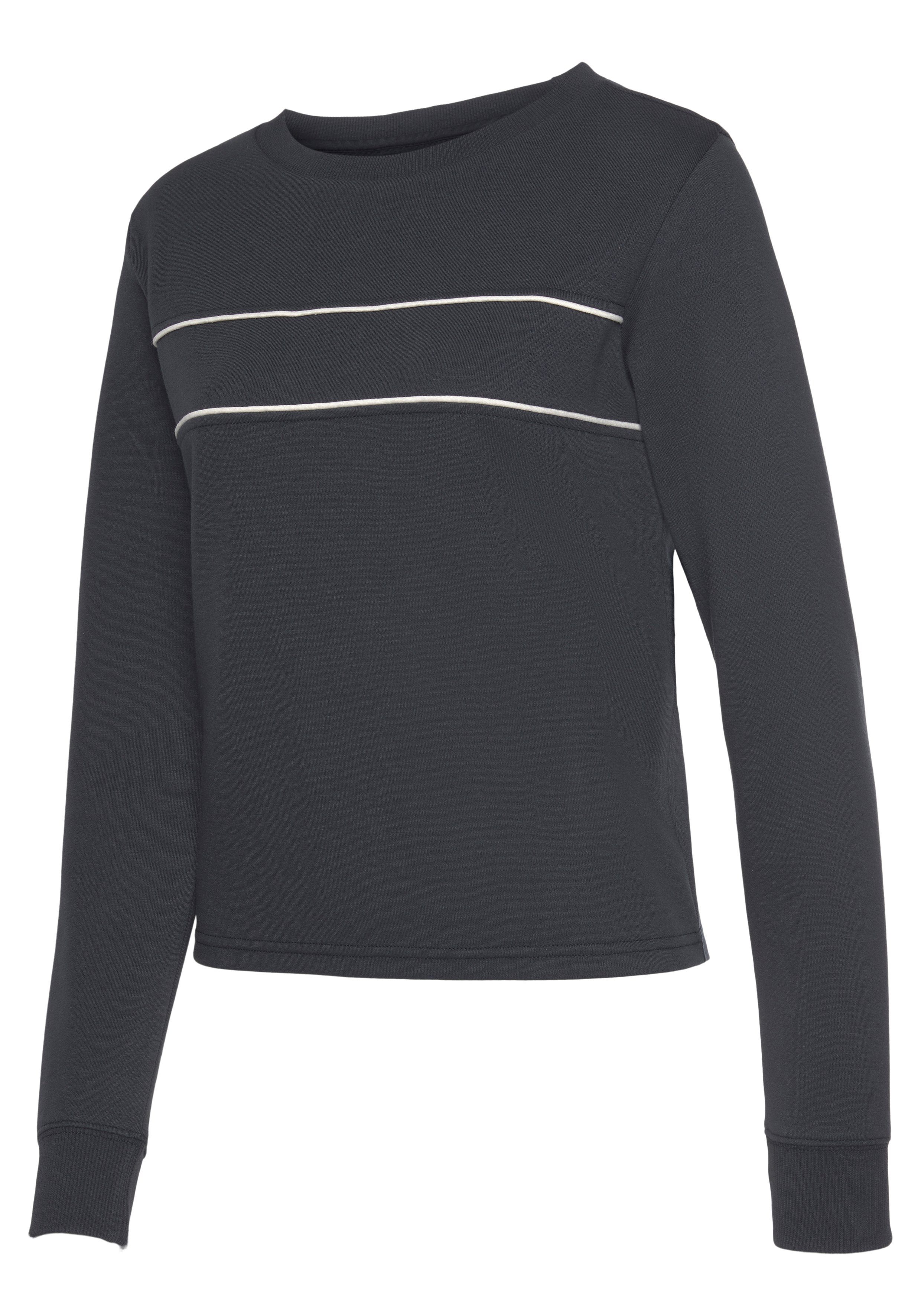 H.I.S Sweatshirt met piping op de borst, loungewear