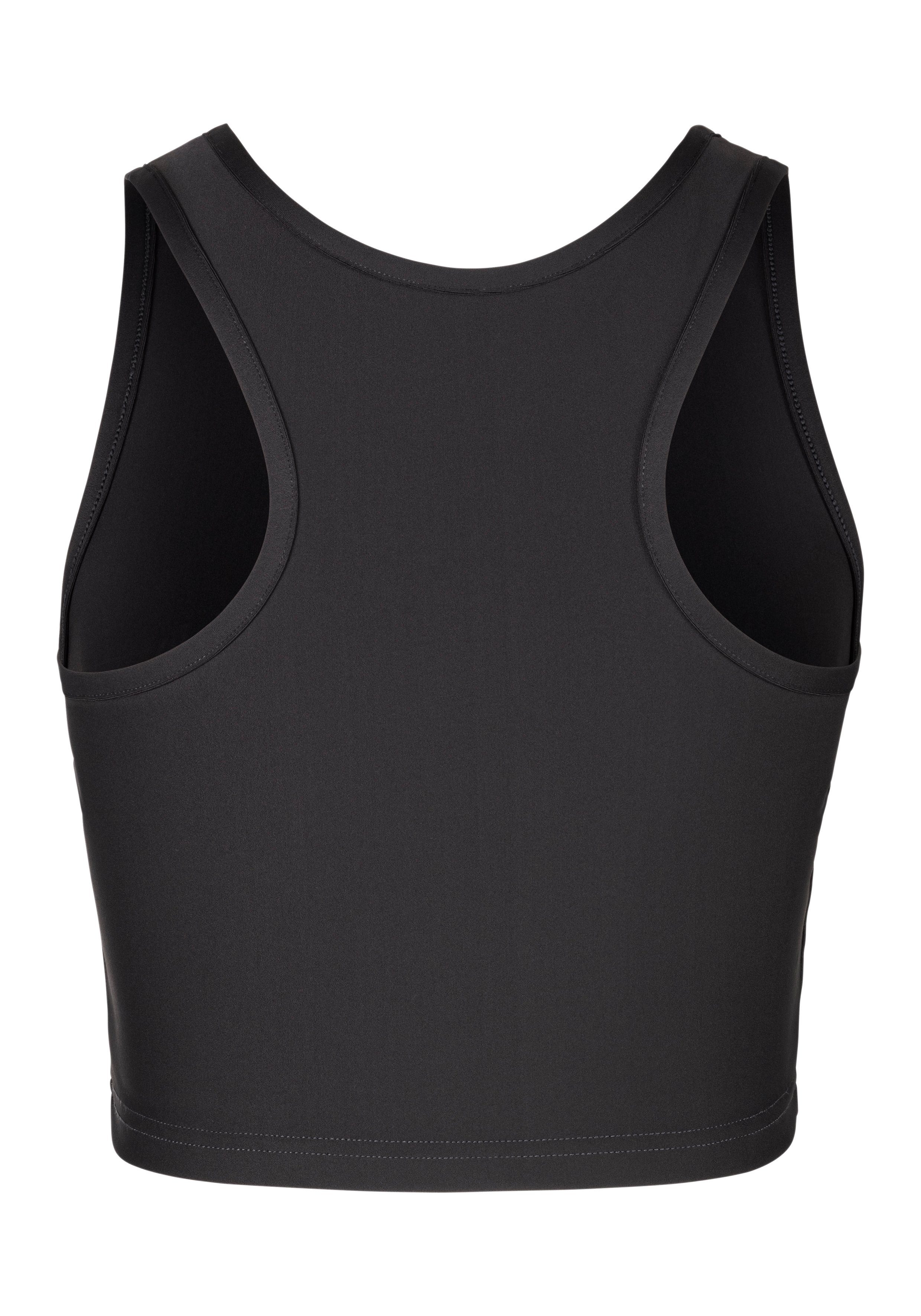 active by Lascana Crop-top Sporttop met racerback en logoprint