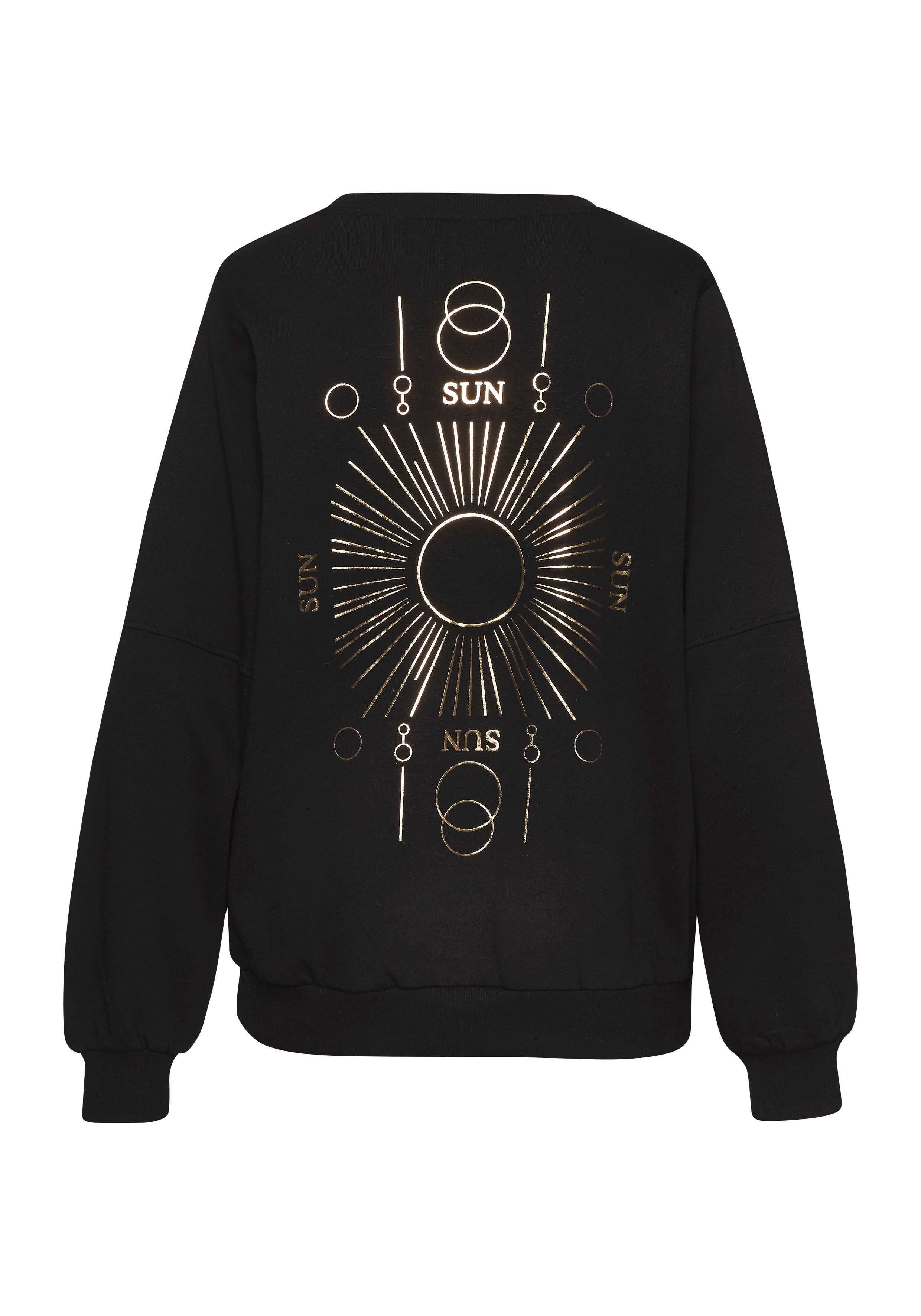 Buffalo Sweatshirt Loungetop met grote rugprint - met glanseffect, loungewear