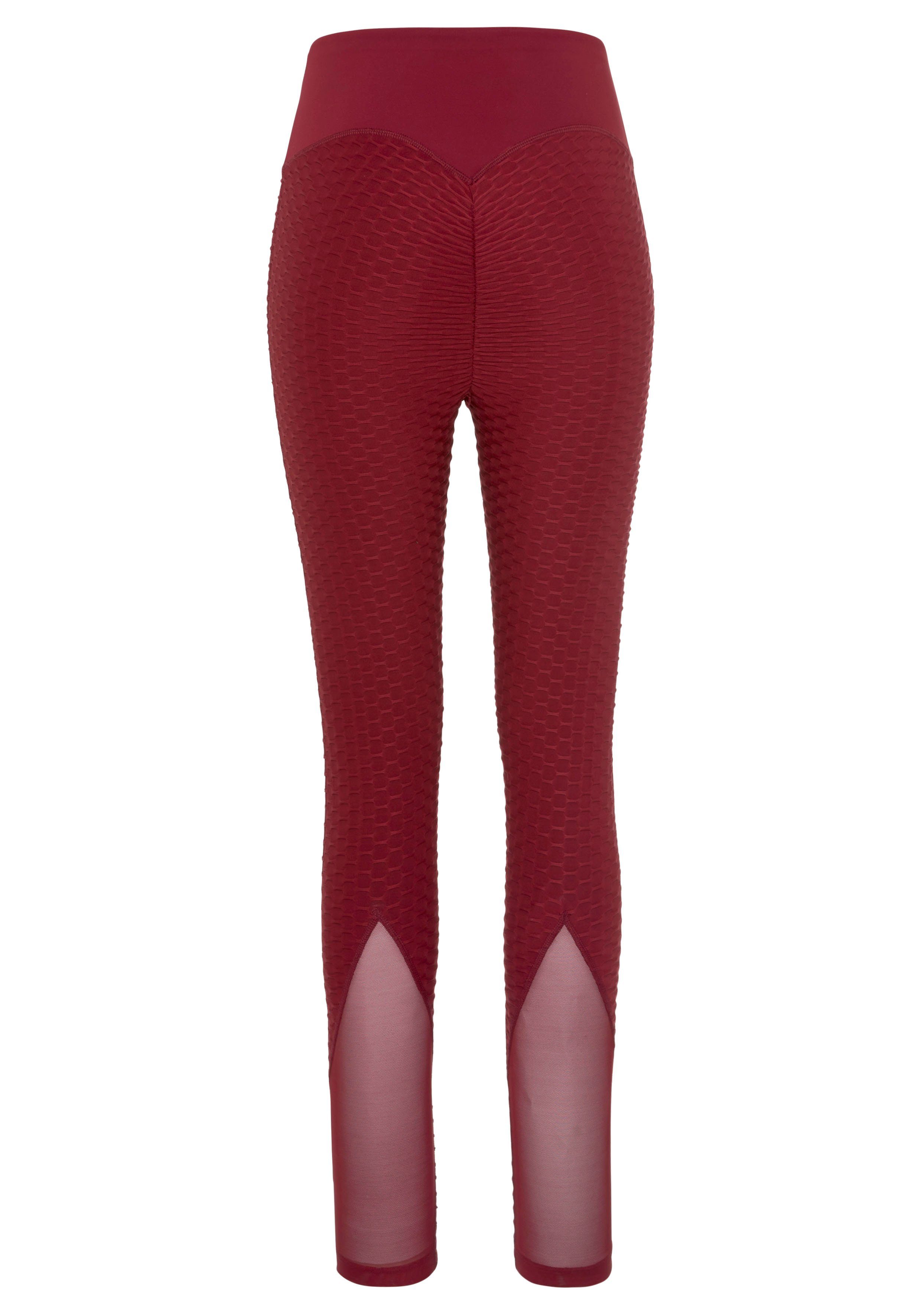 vivance active Functionele legging met honingraatdesign en meshinzet