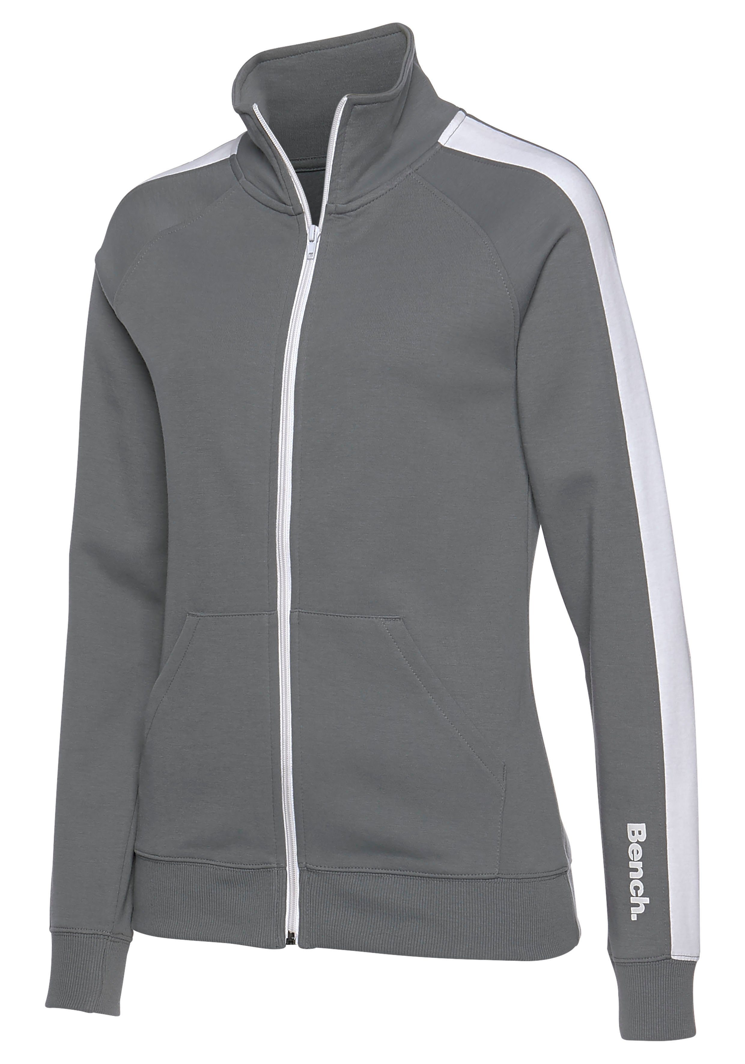 Bench. Loungewear Sweatvest met zijstrepen en staande kraag, loungewear