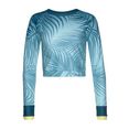 active by lascana shirt met lange mouwen met palm print blauw