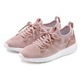 lascana sneakers in modieuze mesh-look en met prettige binnenzool veganistisch roze