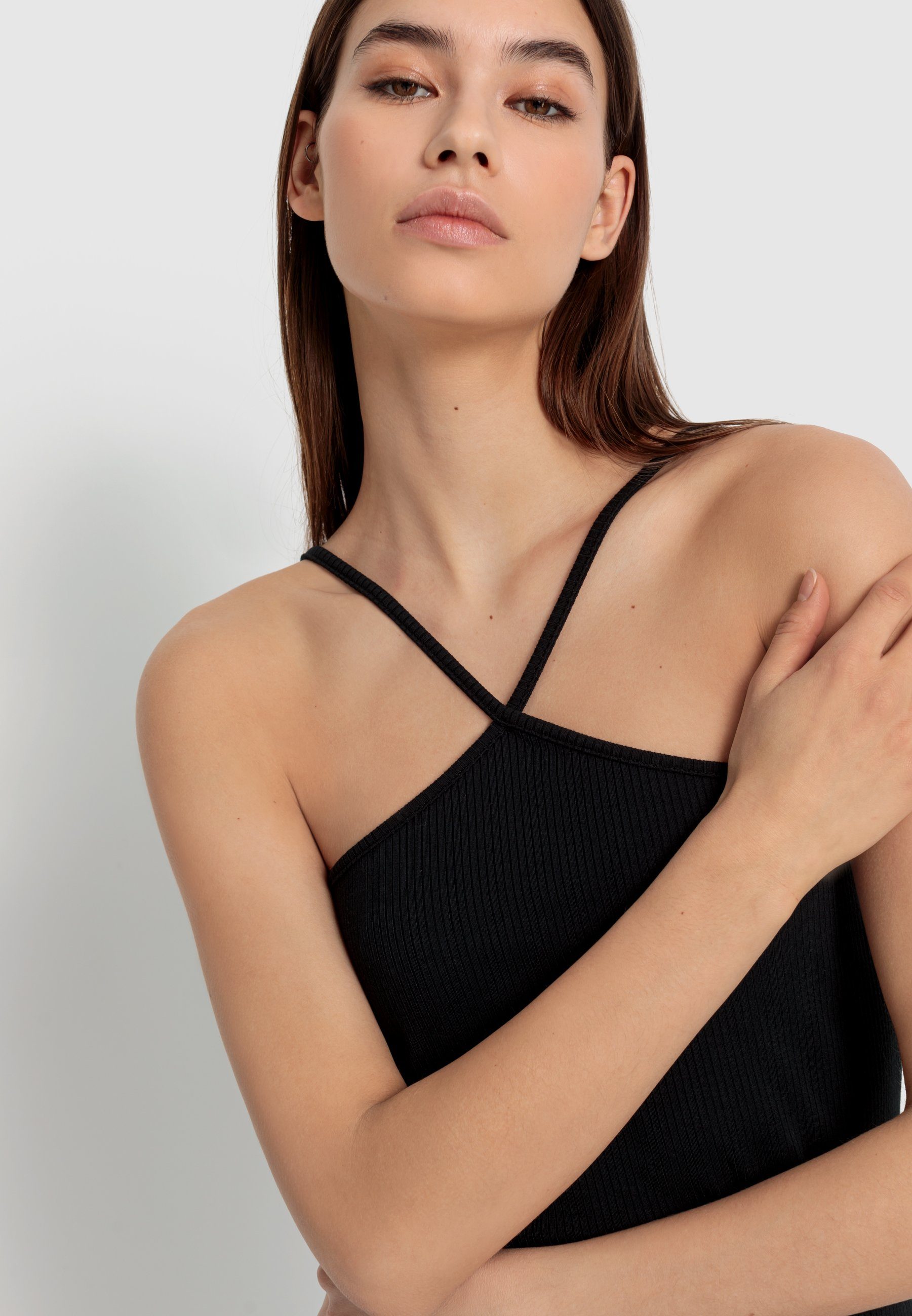 LSCN by LASCANA Mini-jurk van ribmateriaal
